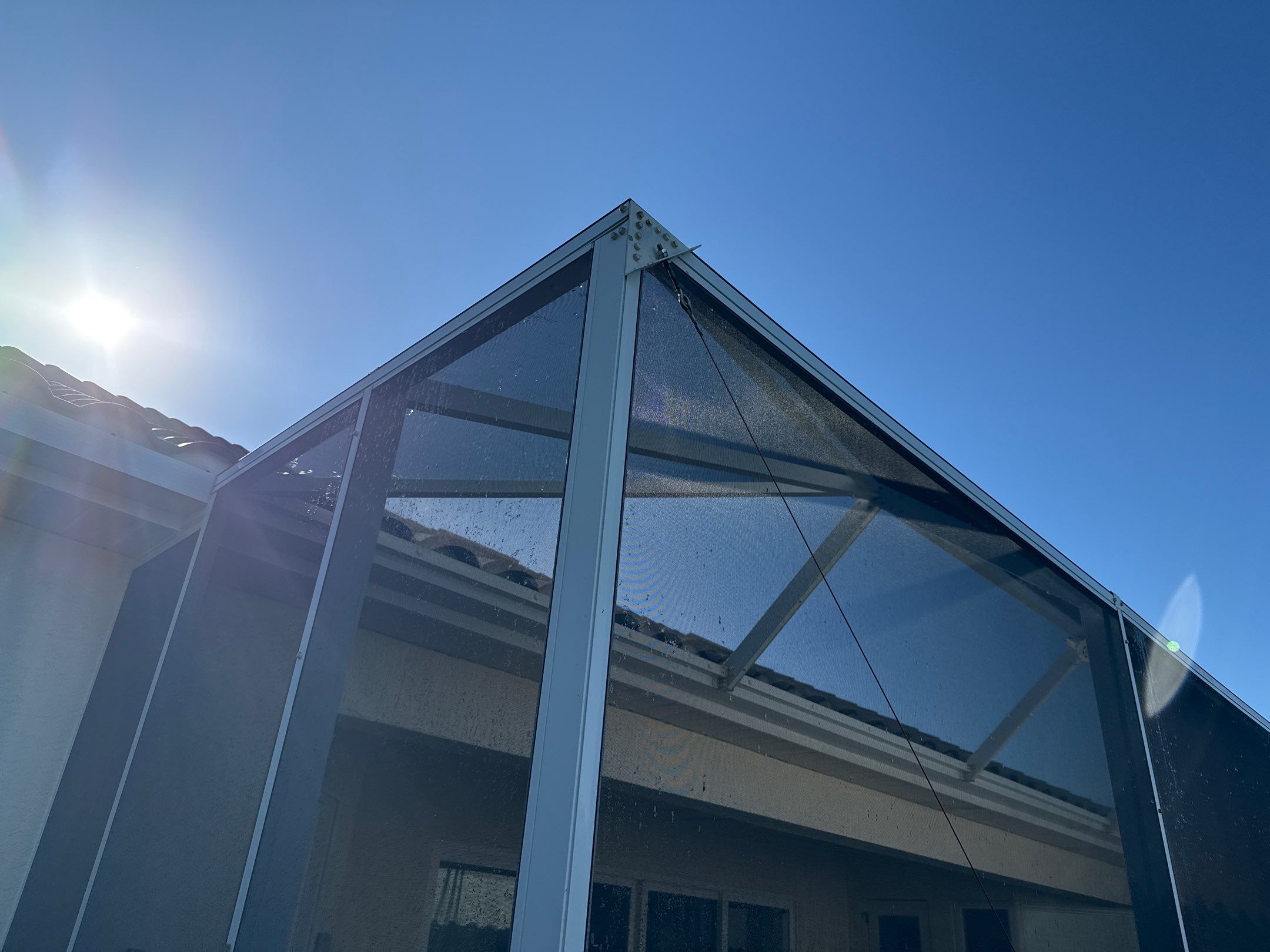 University Park Lanai Transformation | Screen Enclosure & Shade Cleaning by Sunshine AquaWash