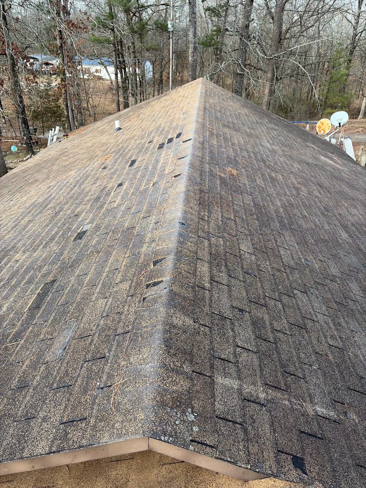 GAF Timberline HDZ Architectural Shingle Roof Replacement in Hot Springs by Temple Roofing and Exteriors