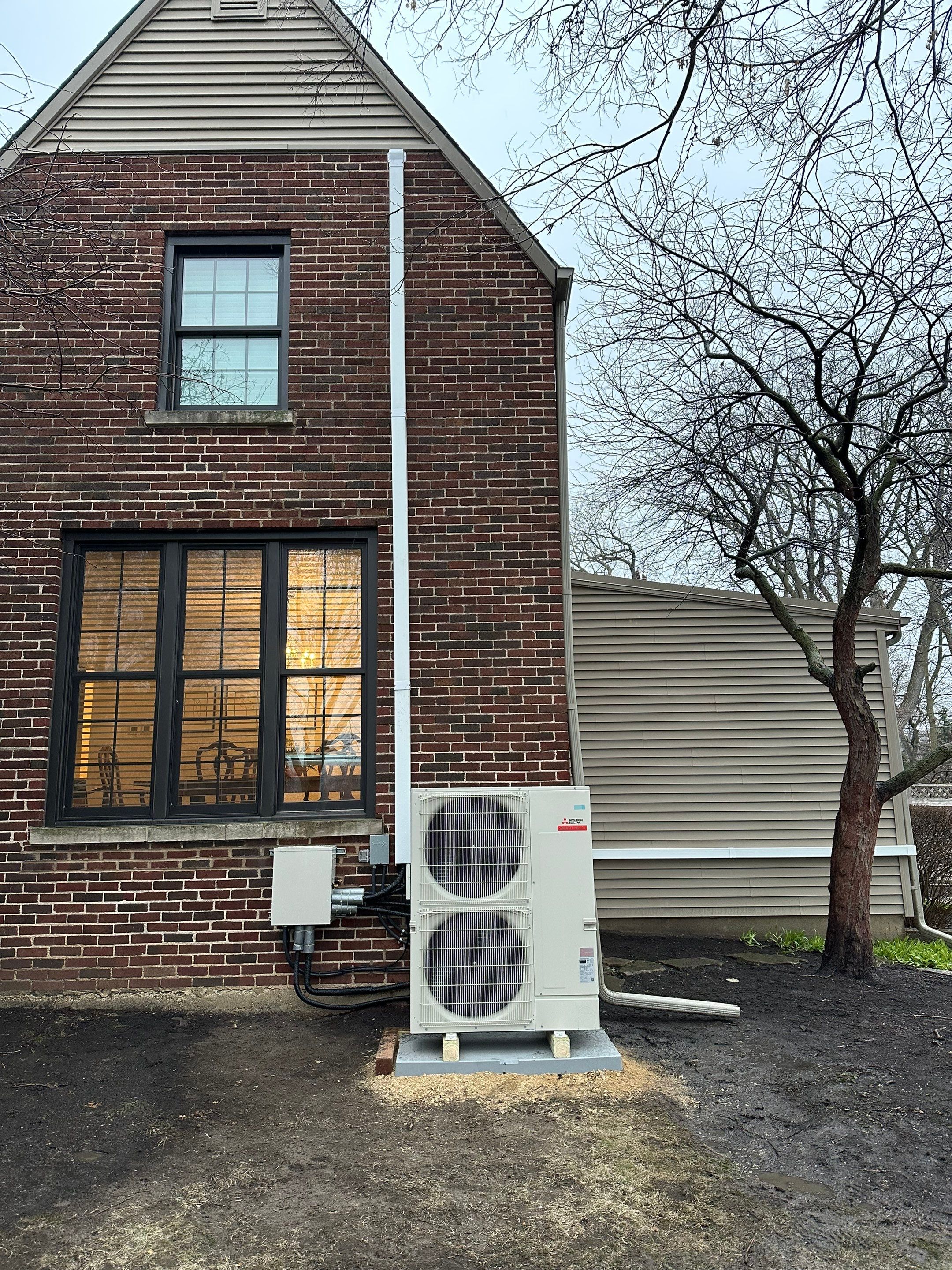 Central Air Conditioning Installation using Mitsubishi 4 Ton Smart Multi Zone Heat Pump System by Ragano Heating & Air Conditioning Inc