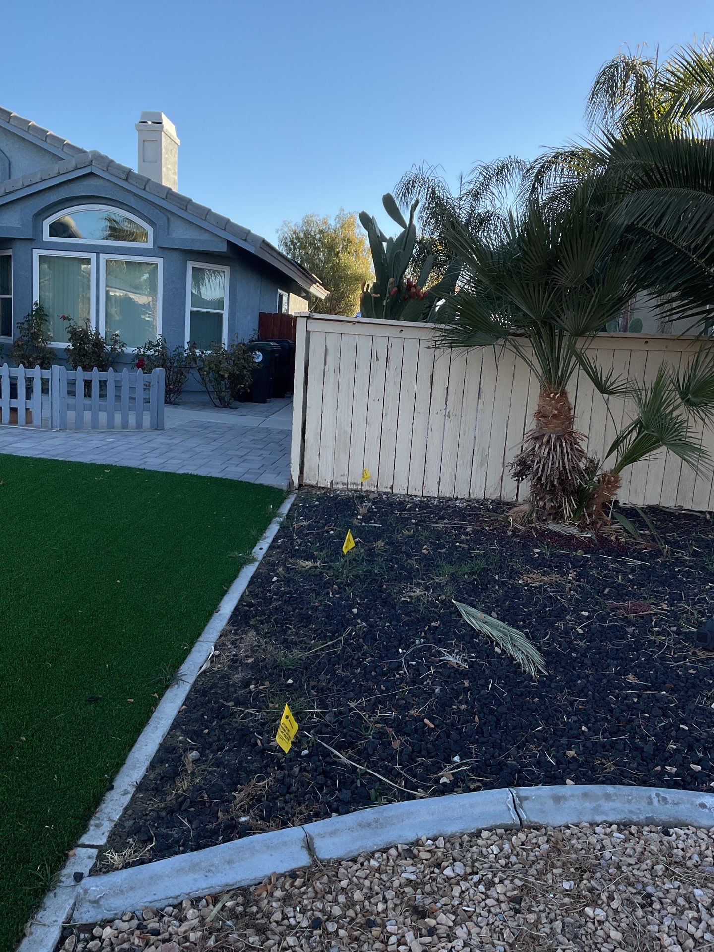 Beautiful vinyl fence installation by Fence Guys Inc.