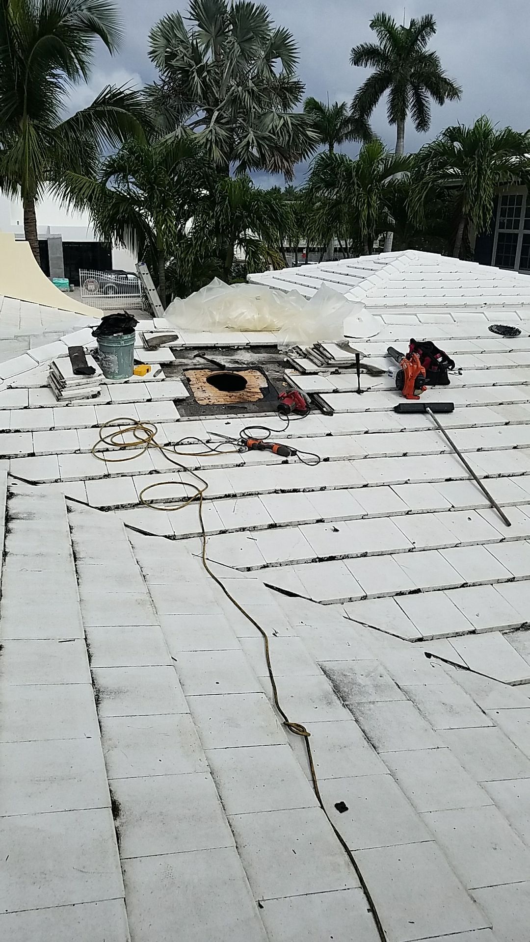 Concrete Tile Roof Repair and Plywood Decking Replacement in Boca Raton by Aastro Roofing
