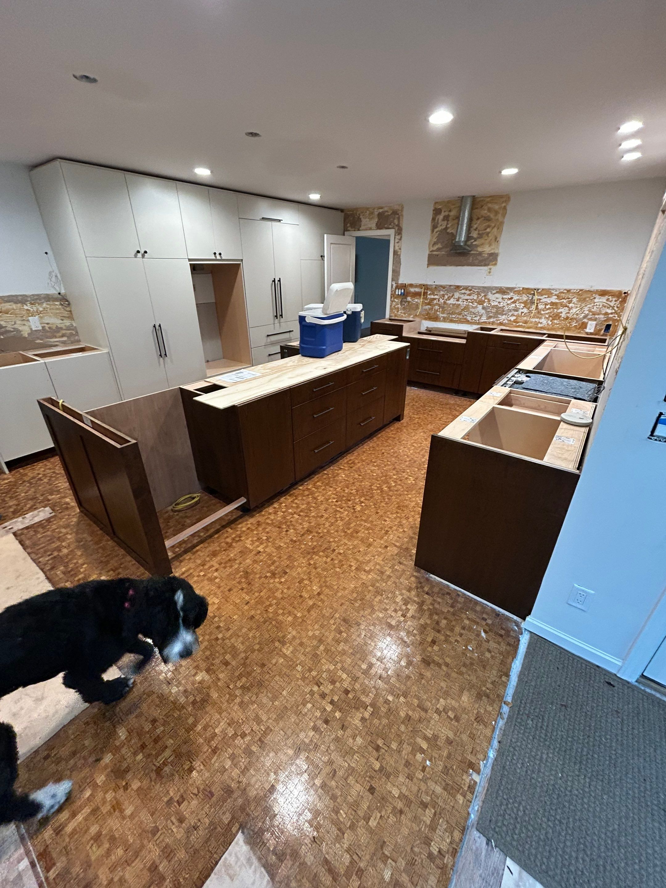 UNIQUE MID CENTURY MODERN Square Wood Tile Floor by RTBaldwin Hardwood Floors