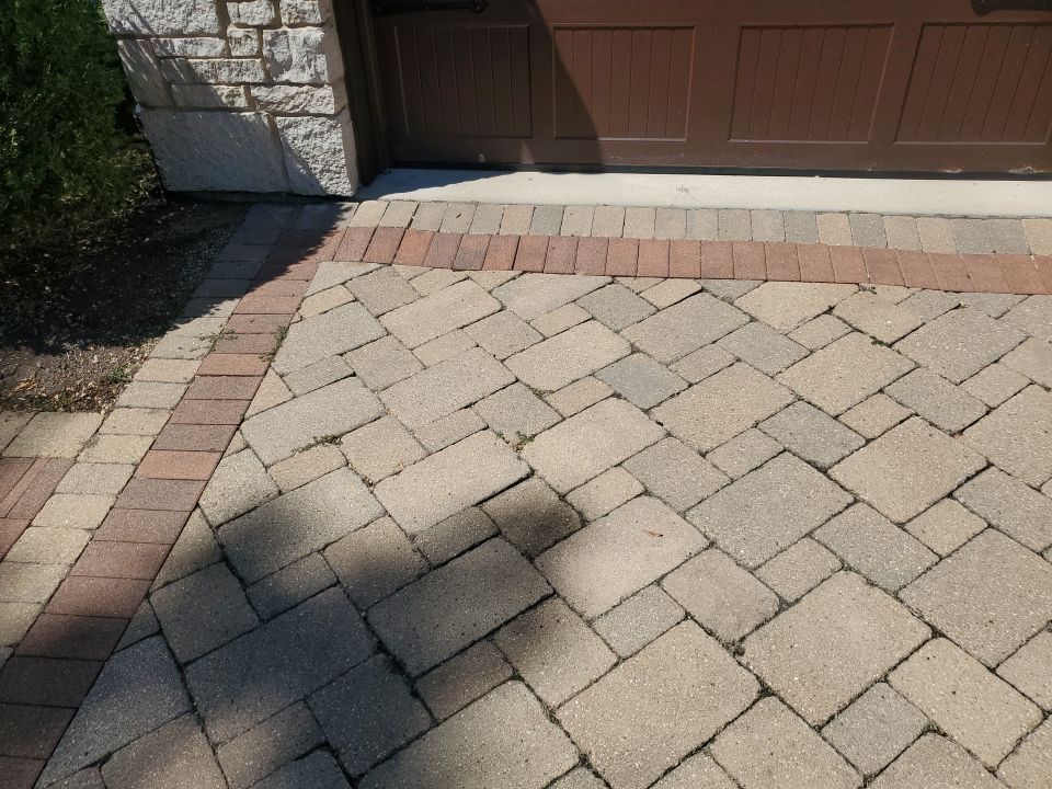 Brick paver clean, sand and seal.  using Surebond SB-1300 by Northern Power Washing LLC.