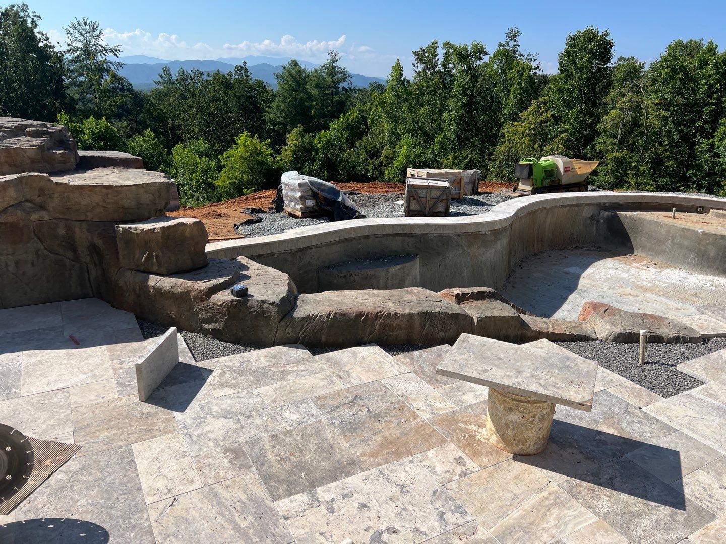 Pool Area Hardscape  by Growing Edge Landscape & Design, Inc.
