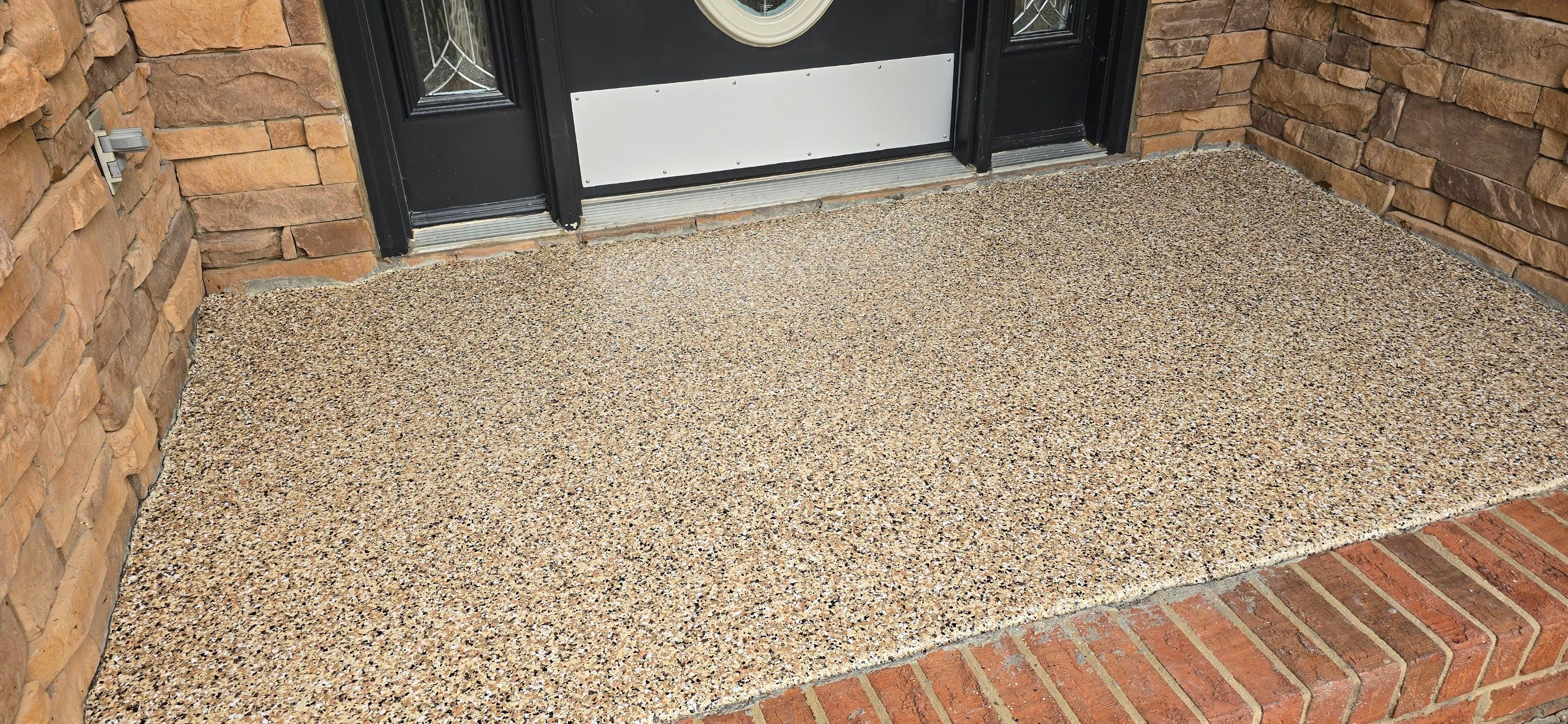 Garage & Front Porch using Domino & Outback by Elite Floor Solutions
