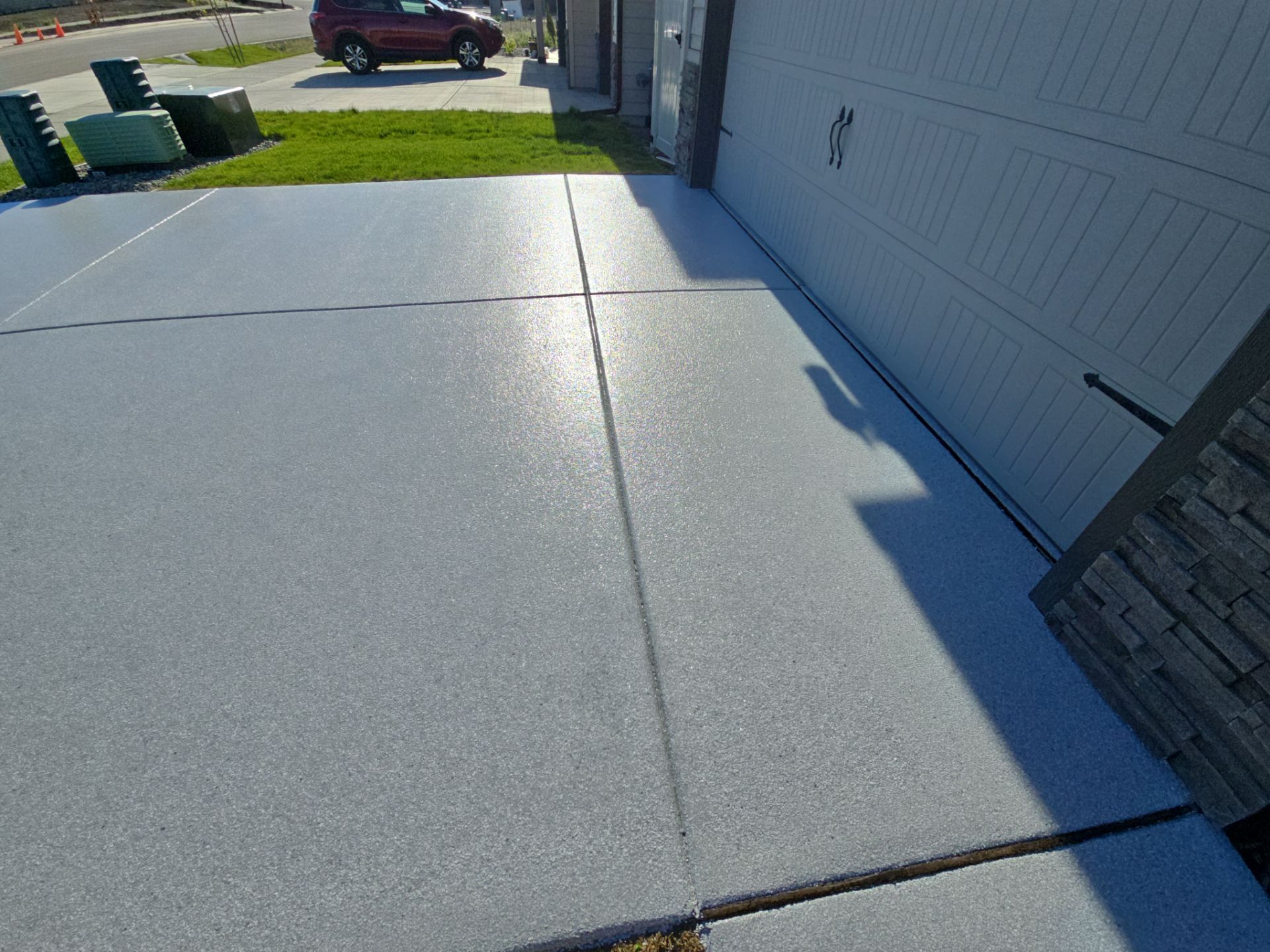 Driveway, garage, walkway Transformation using Ash Hybrid by Croc Coatings, LLC