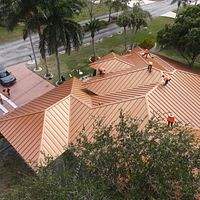 24ga 1.5" Mechanical Seam Copper Metallic  by Total Roofing System The Metal Roof Experts