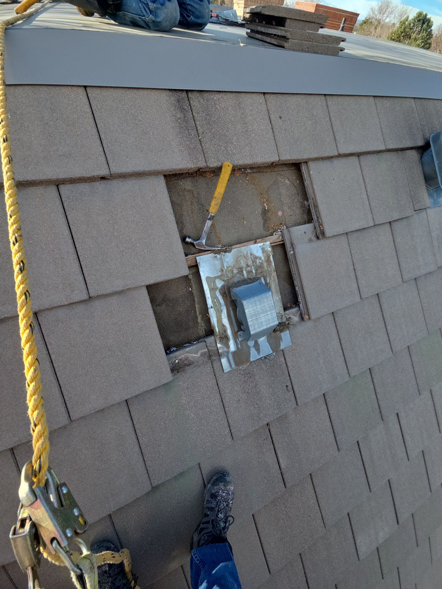 New dryer vent by RTP Roofing Company