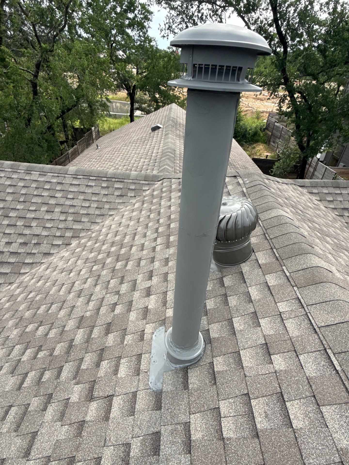 Residential Roof Replacement using GAF - HDZ - Weathered Wood by Action Exteriors Austin