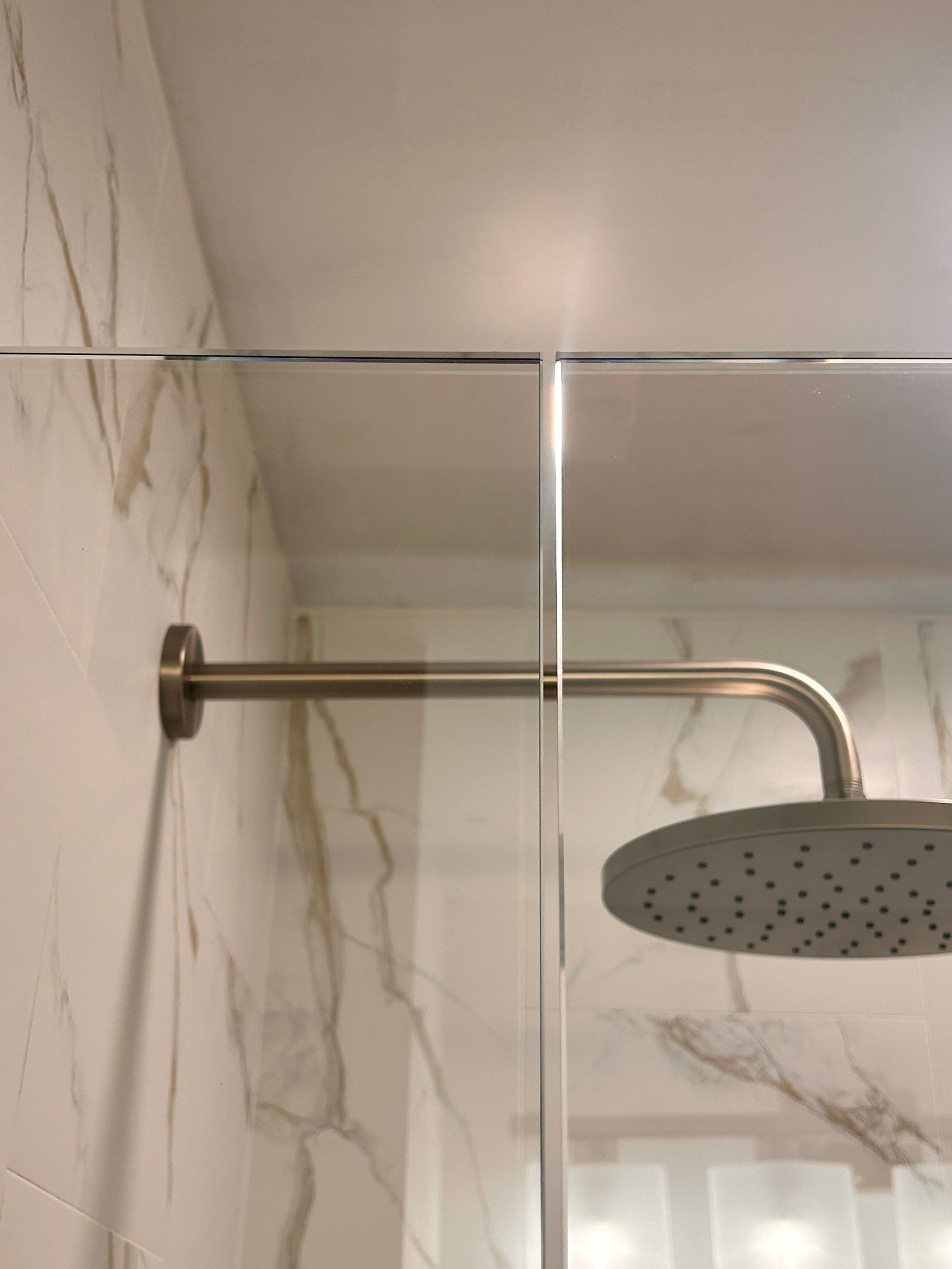 Shower Enclosure Tempered Shower Glass and Mirror by Cheshire Glass Company