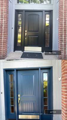 Entry Door Replacement With Sidelights and Transom in Indianapolis