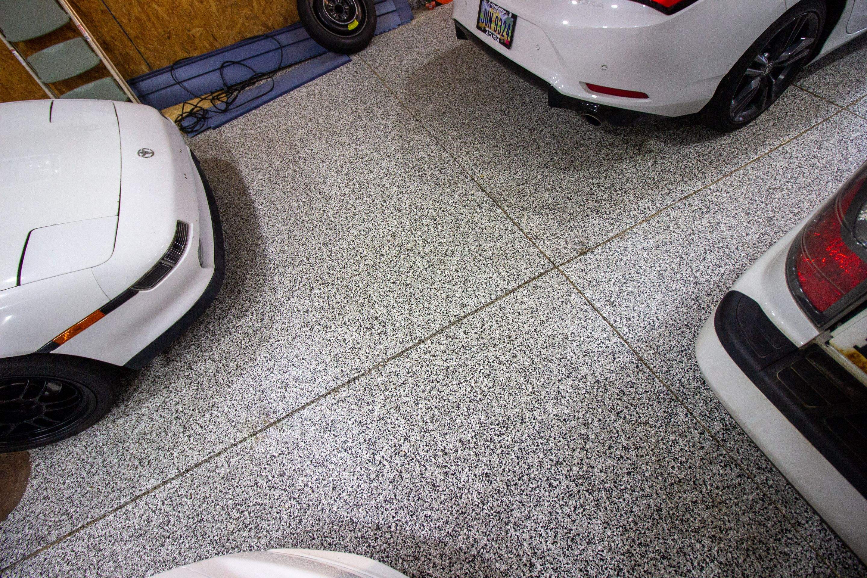 Garage Floor using Domino by Your1DayFloor.com