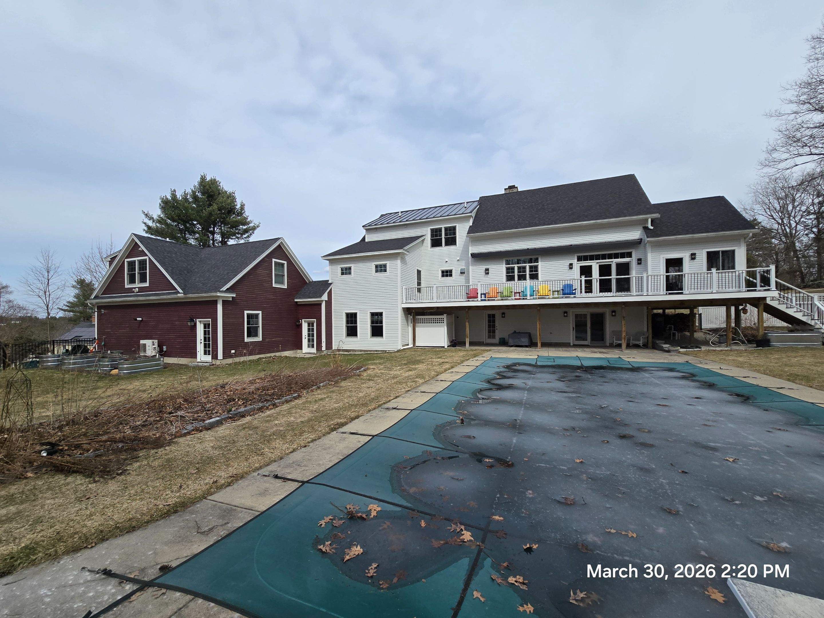 Full Exterior Painting for Bedford Farmhouse and Carriage House Garage by The Persnickety Painters