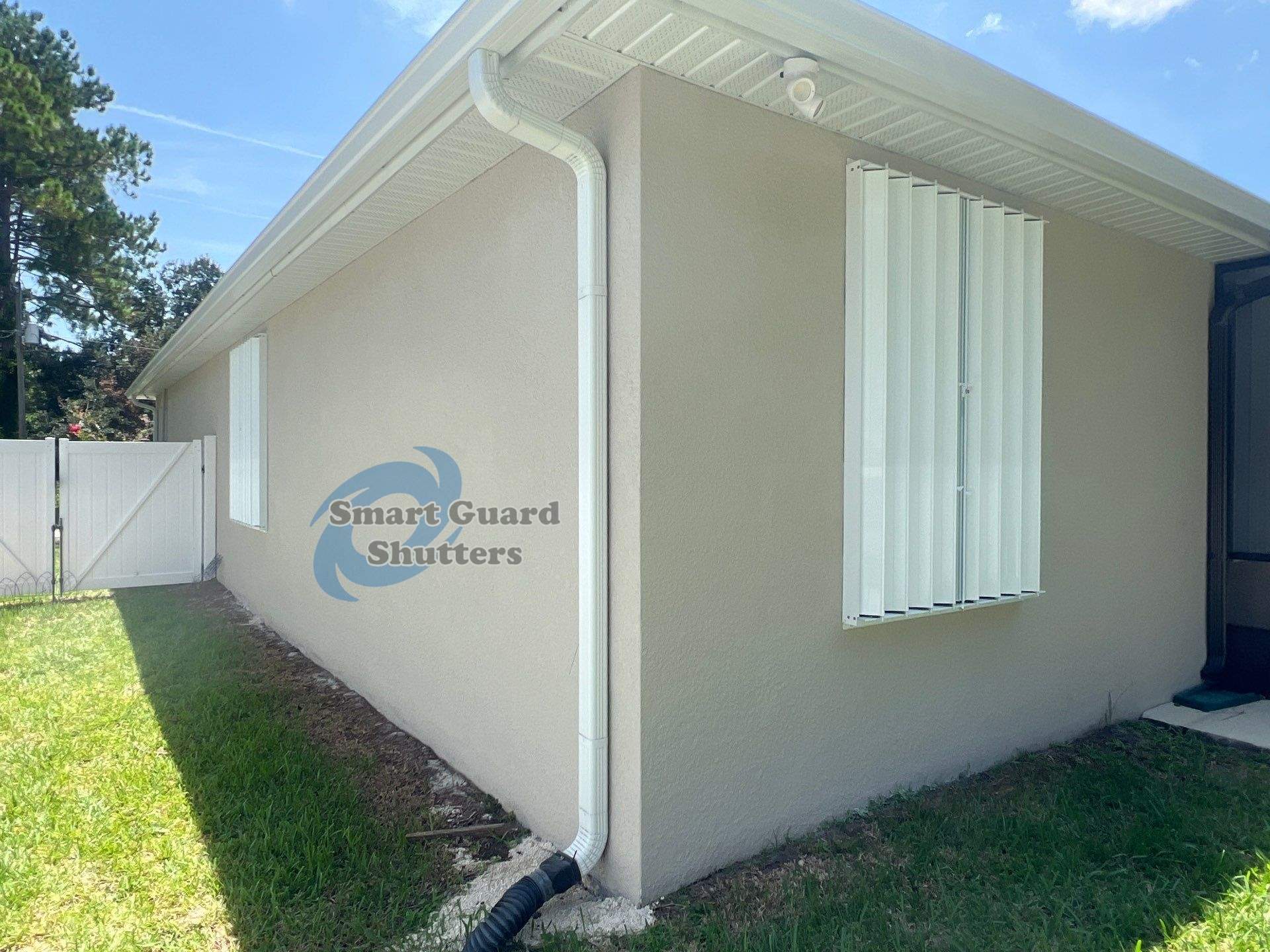 Hurricane Protection in White by Smart Guard Shutters
