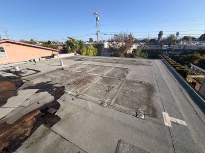 Before: roof condition prior to Alpha Eagle Roofing's work in Newark, CA (photo 2)