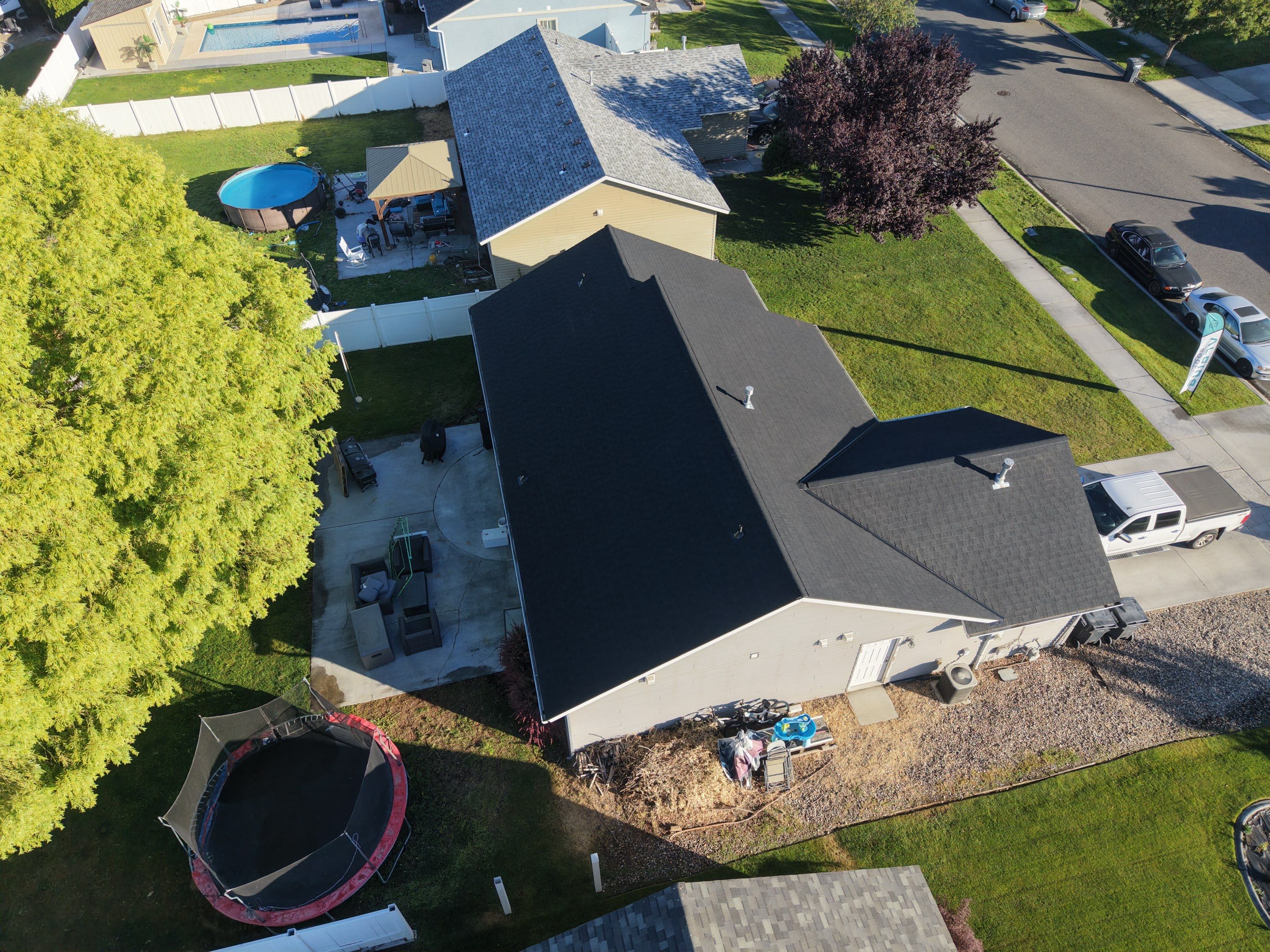 Full Residential Roof Replacement and Shingle Installation in Hudson Dr Pasco, WA 99301  The Denali System - Certainteed Landmark® Shingle - Cinder Black by Alpine Roofing