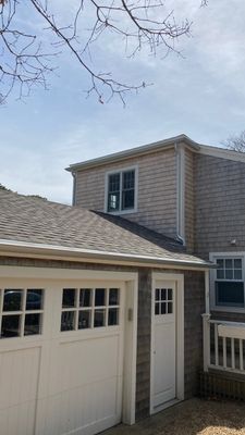 Gutter Installation using 6" Half Round Galvalume Gutter