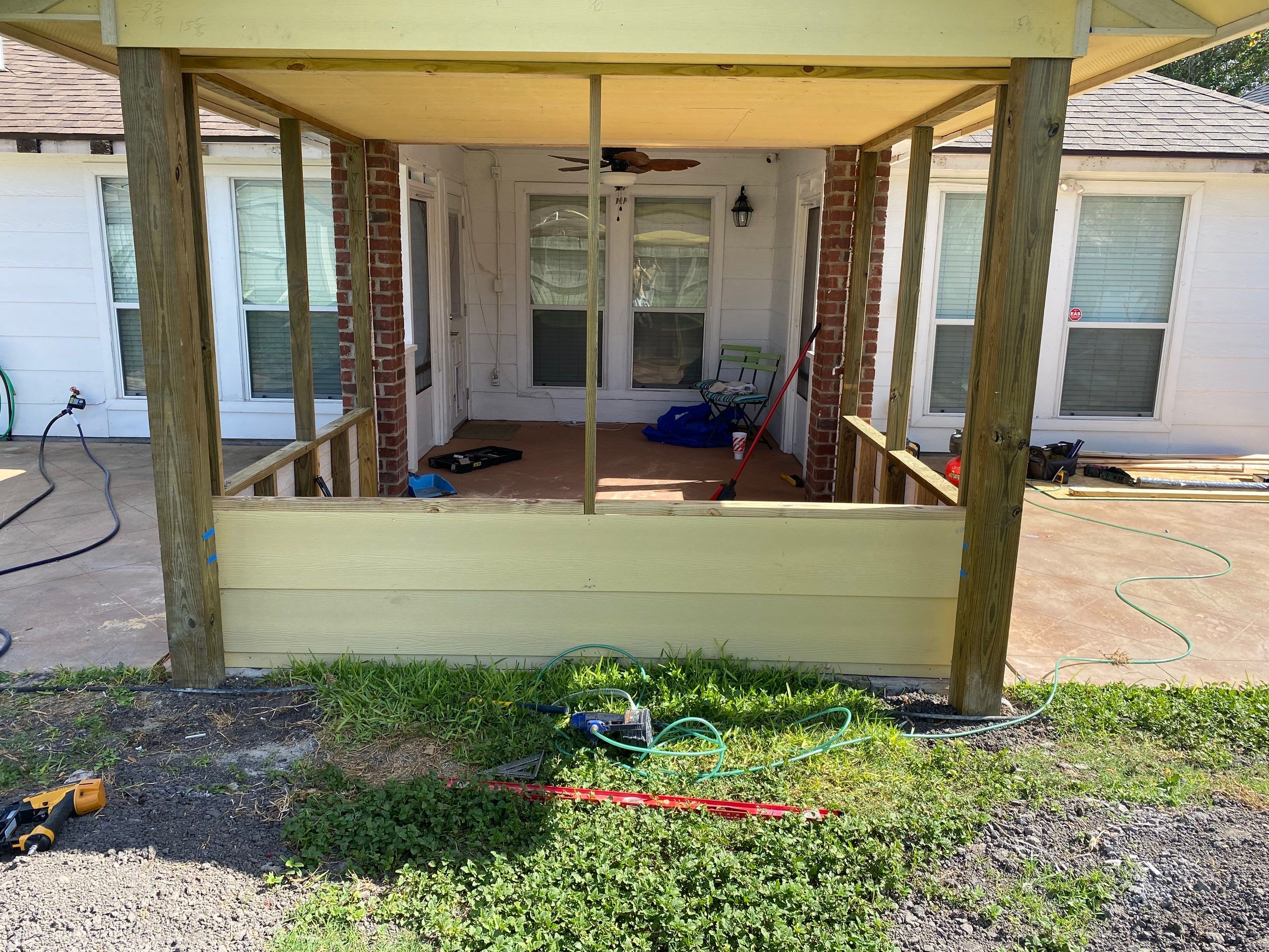 Back Yard Shade by Bayfront Roofing and Construction