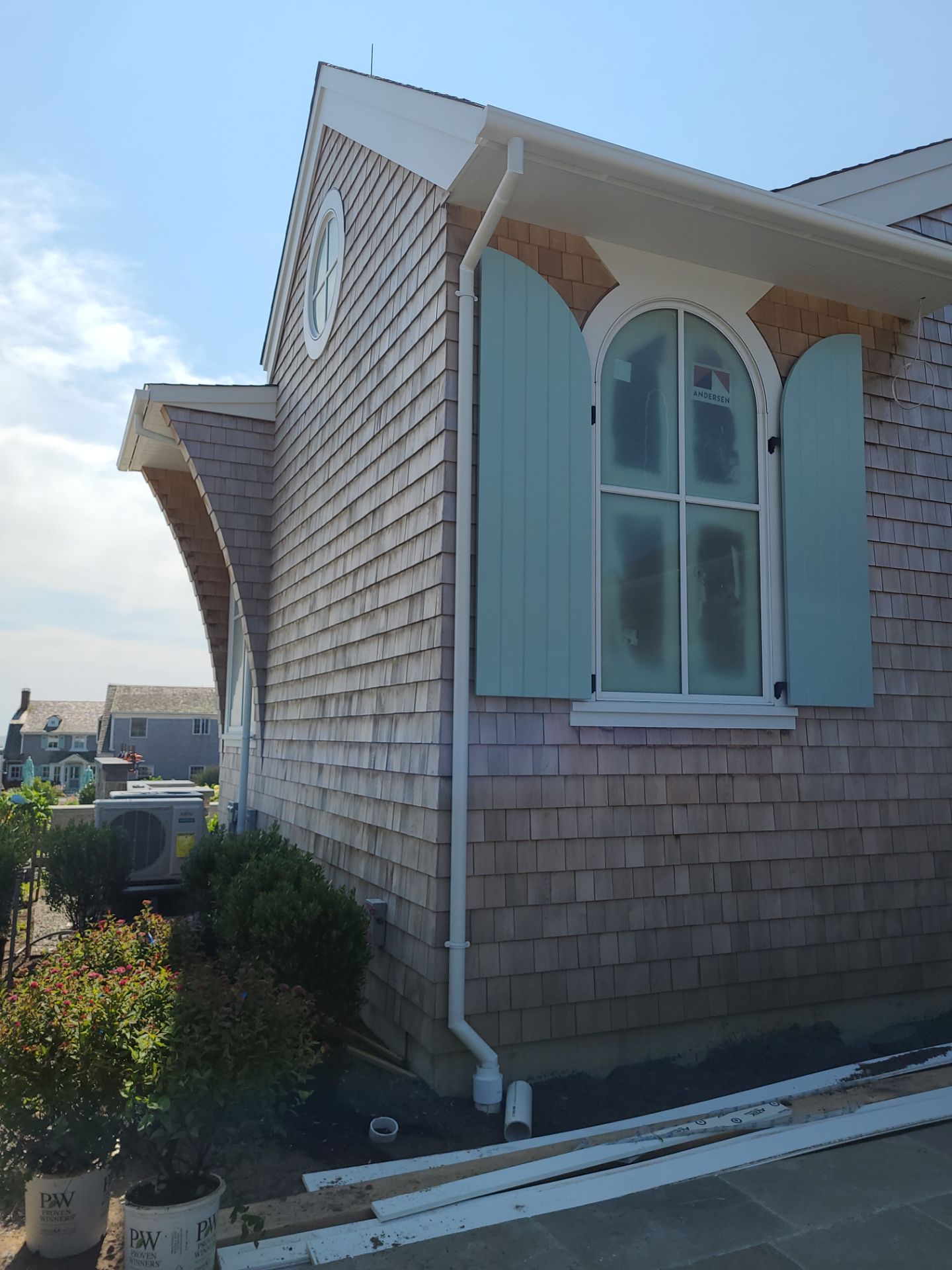 Gutter Installation using 4x5 FiberGlass Gutter and 3" Fiberglass Downspout by Gutter Pro Enterprises