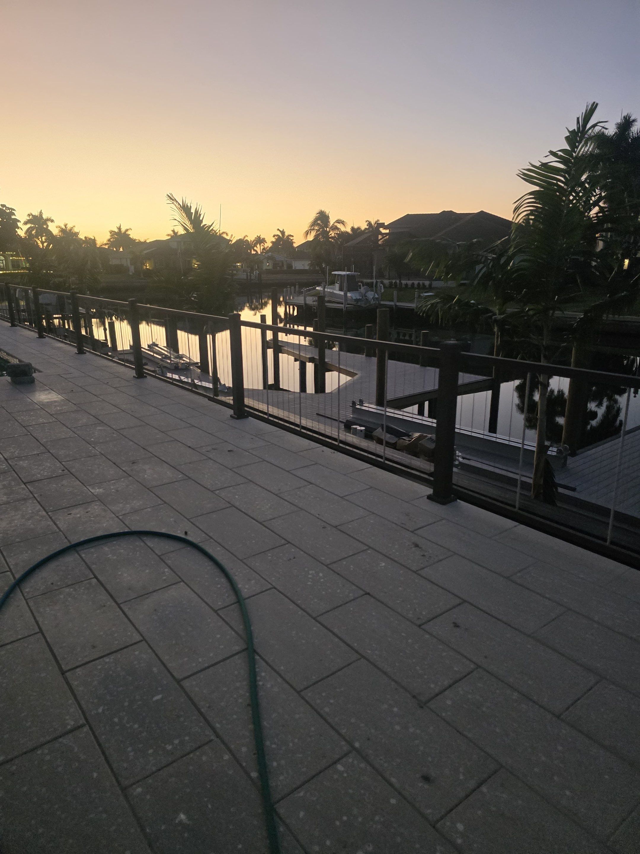 Bronze Aluminum Fence and Cable Railing in Marco Island by True Fence LLC