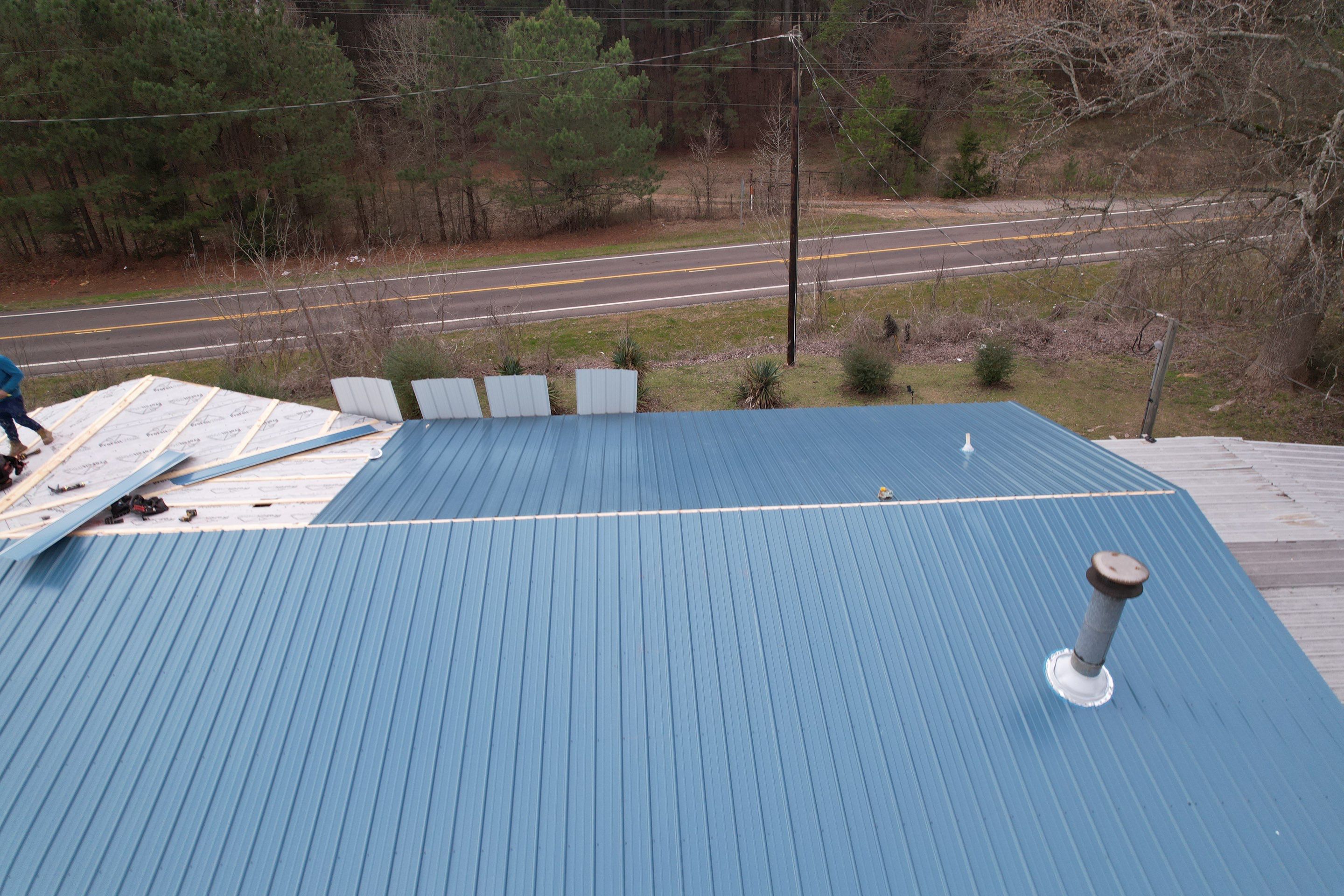 Residential Roofing Installation using 29 gauge metal by Hostetler Roofing