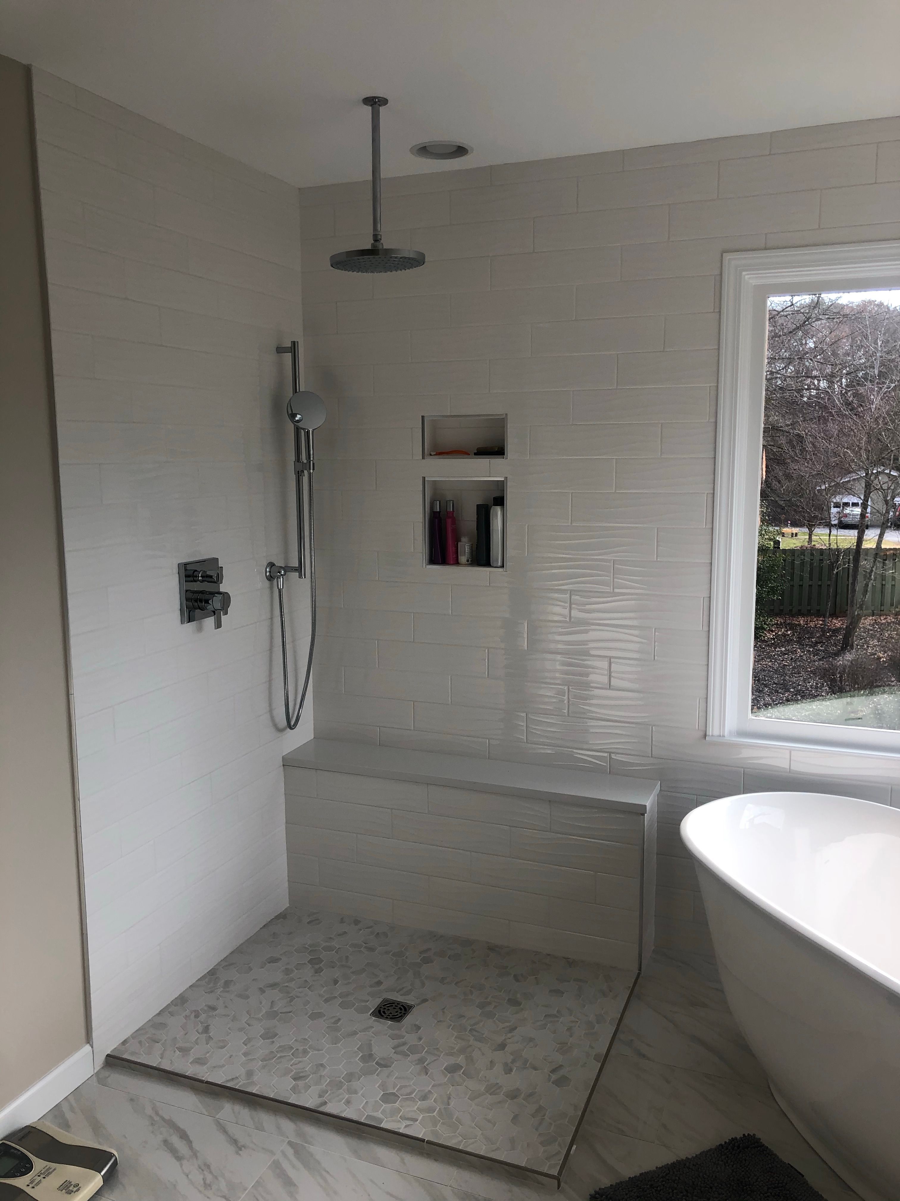 Modern Bathroom Remodel With Freestanding Tub In Marietta by Swift Home Renovations