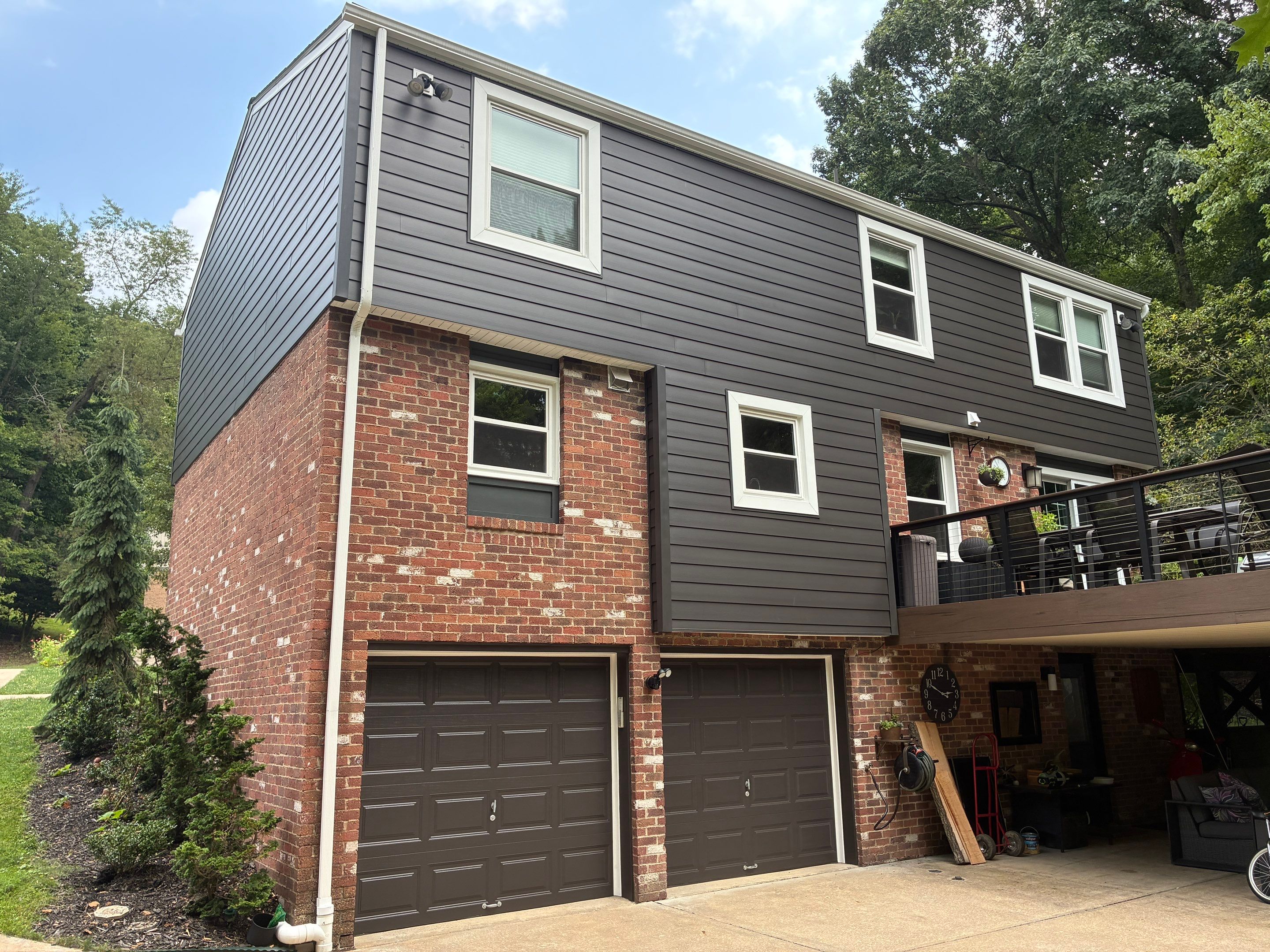 Ascend Siding Replacement and Custom Cedar Porch Renovation in Allison Park by Ideal Siding Pittsburgh