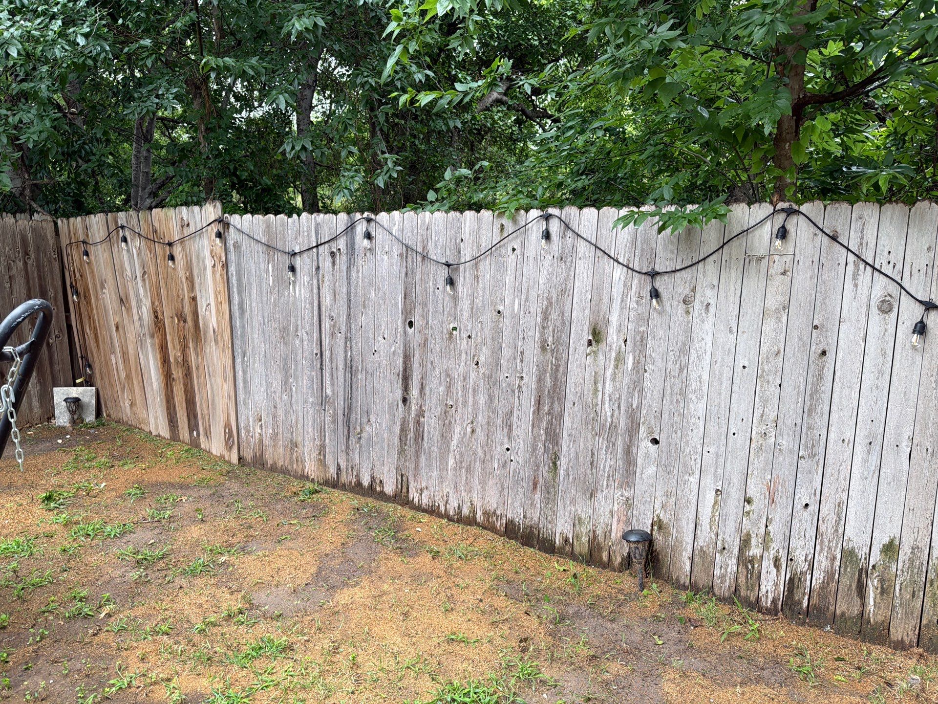 Custom Cedar Privacy Fence Replacement and Staining in Georgetown by Rhino Home Care