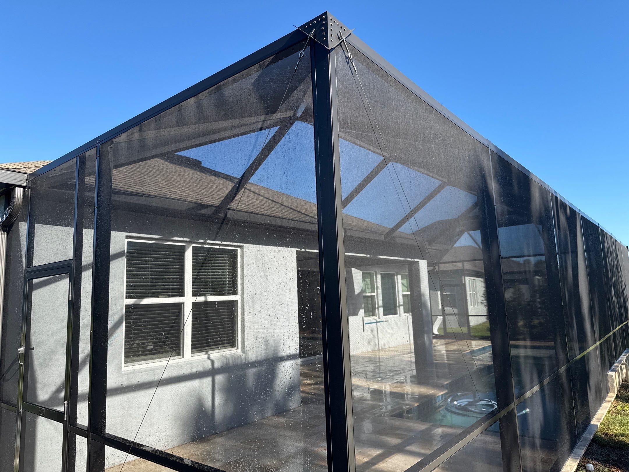 Paver Pool Deck Cleaning & Pool Cage Cleaning in Trevesta – Palmetto, FL by Sunshine AquaWash