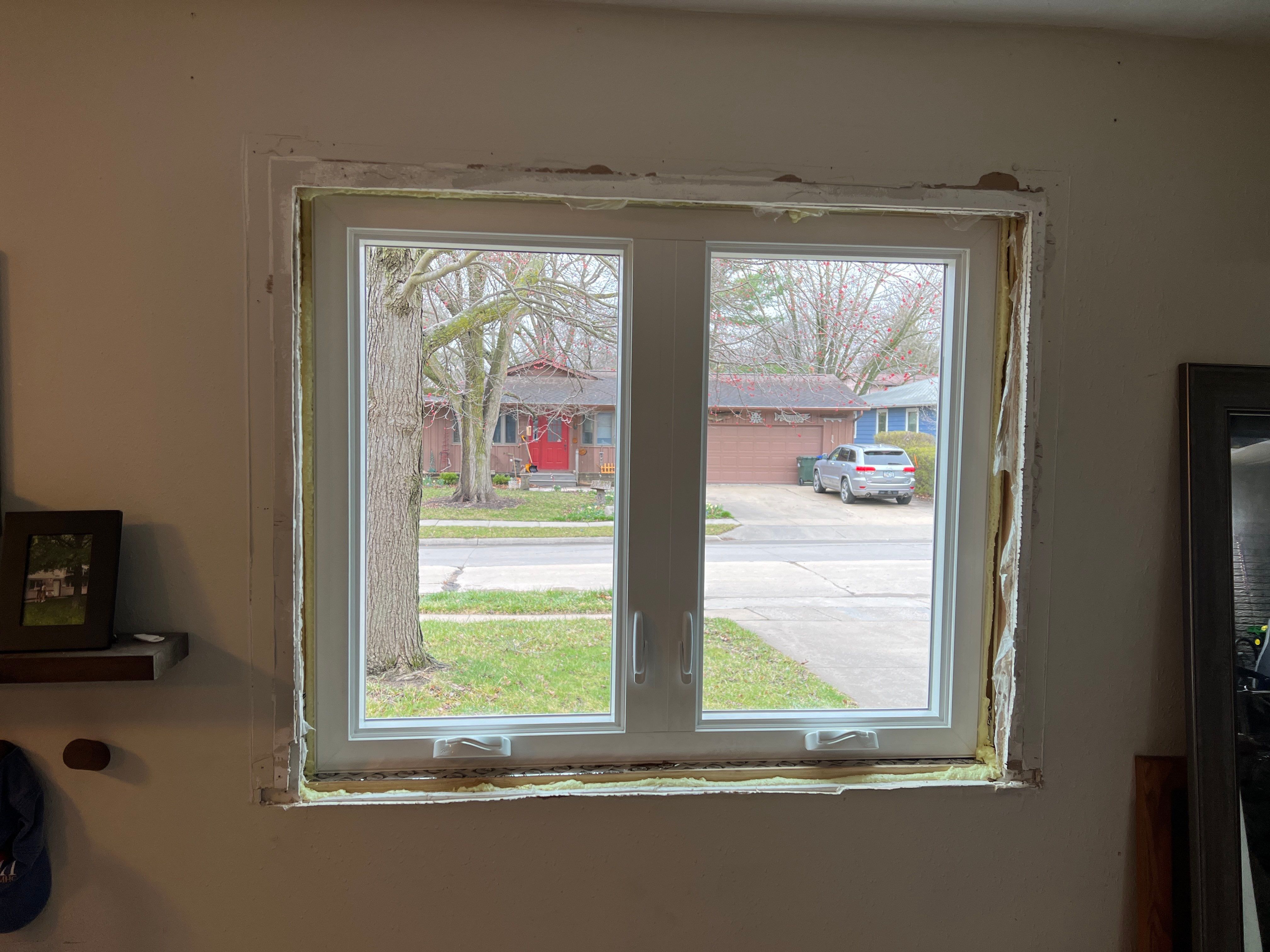 Window Installation using Pella 250 series vinyl window by United Windows and Siding LLC