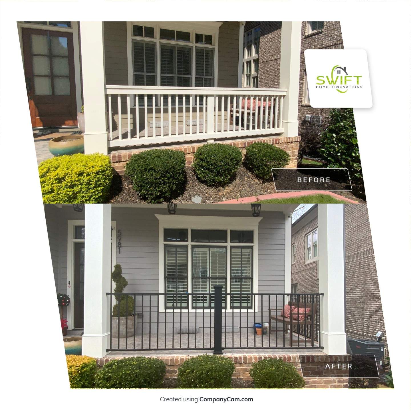 Modern Black Metal Railing and Composite Deck Upgrade in Norcross by Swift Home Renovations