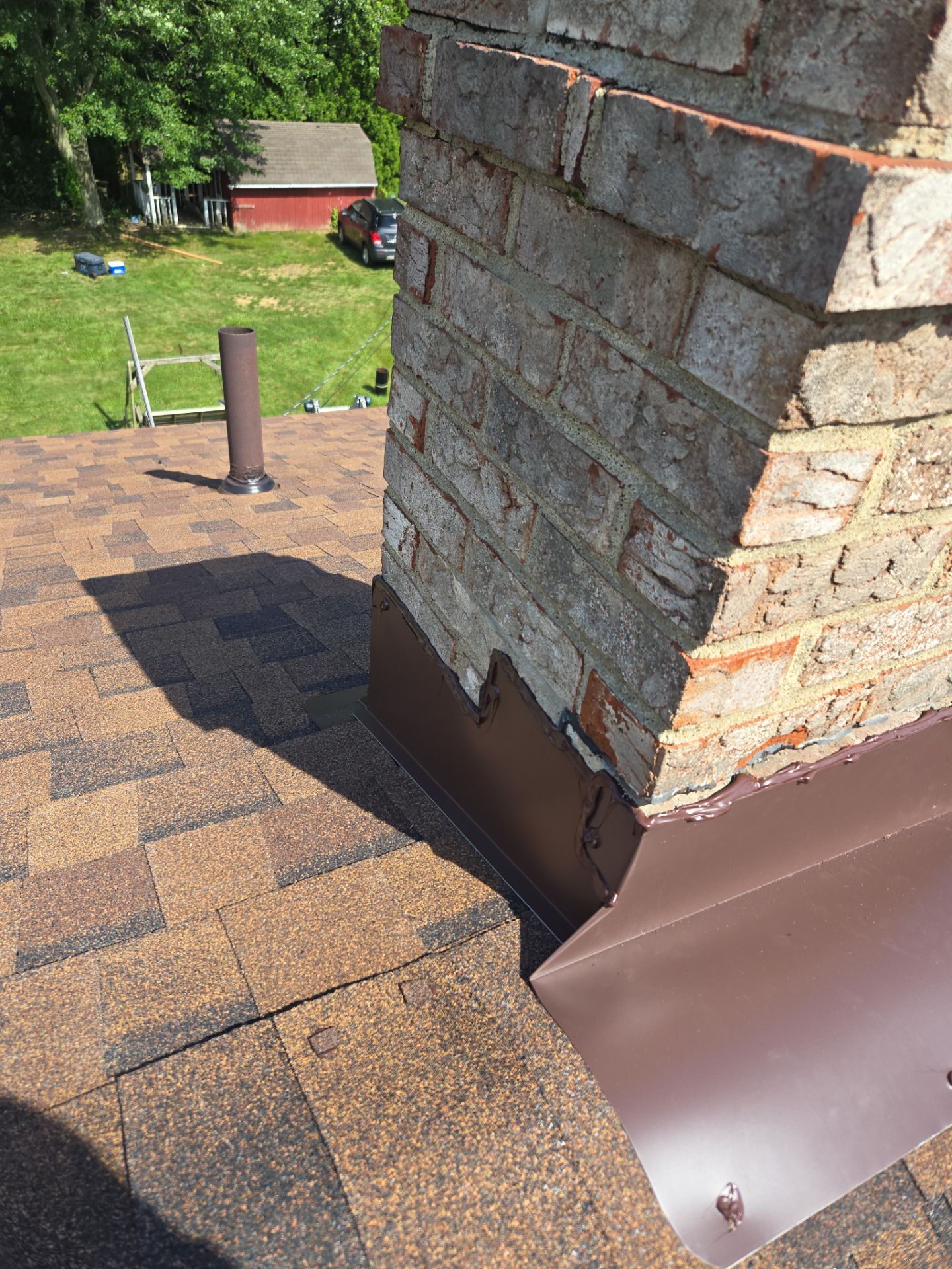 Atlas Pinnacle, Color, Burnt Hickory, Drip Edge, Color, Royal Brown by Eagle Eye Roofing