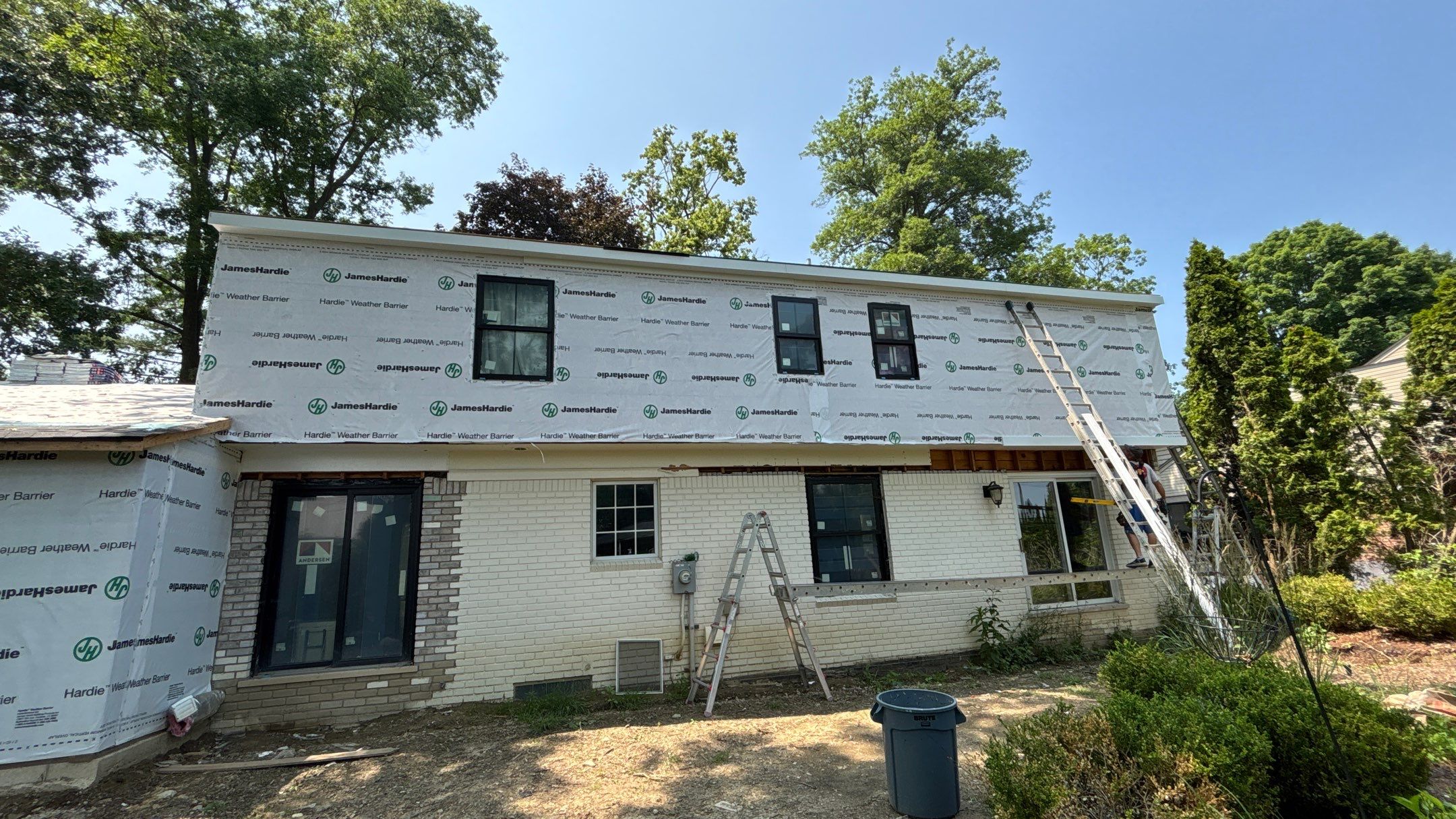 Siding Replacement using Hardie Plank S8 1/4"  Arctic White by 180 Contractors