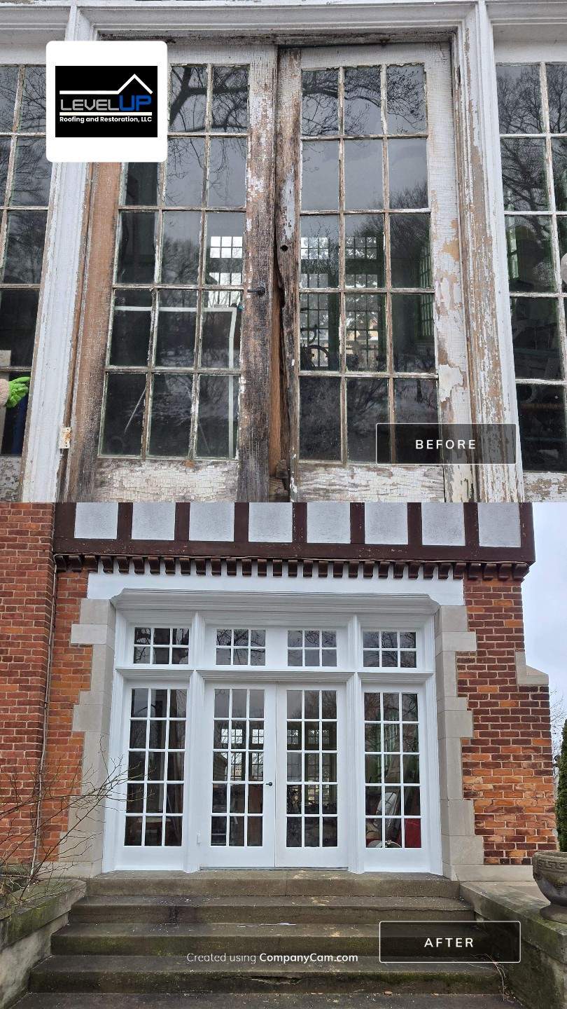 Middletown Mansion Restoration Project - Window Restoration Phase 1 by Level Up Roofing and Restoration Services LLC
