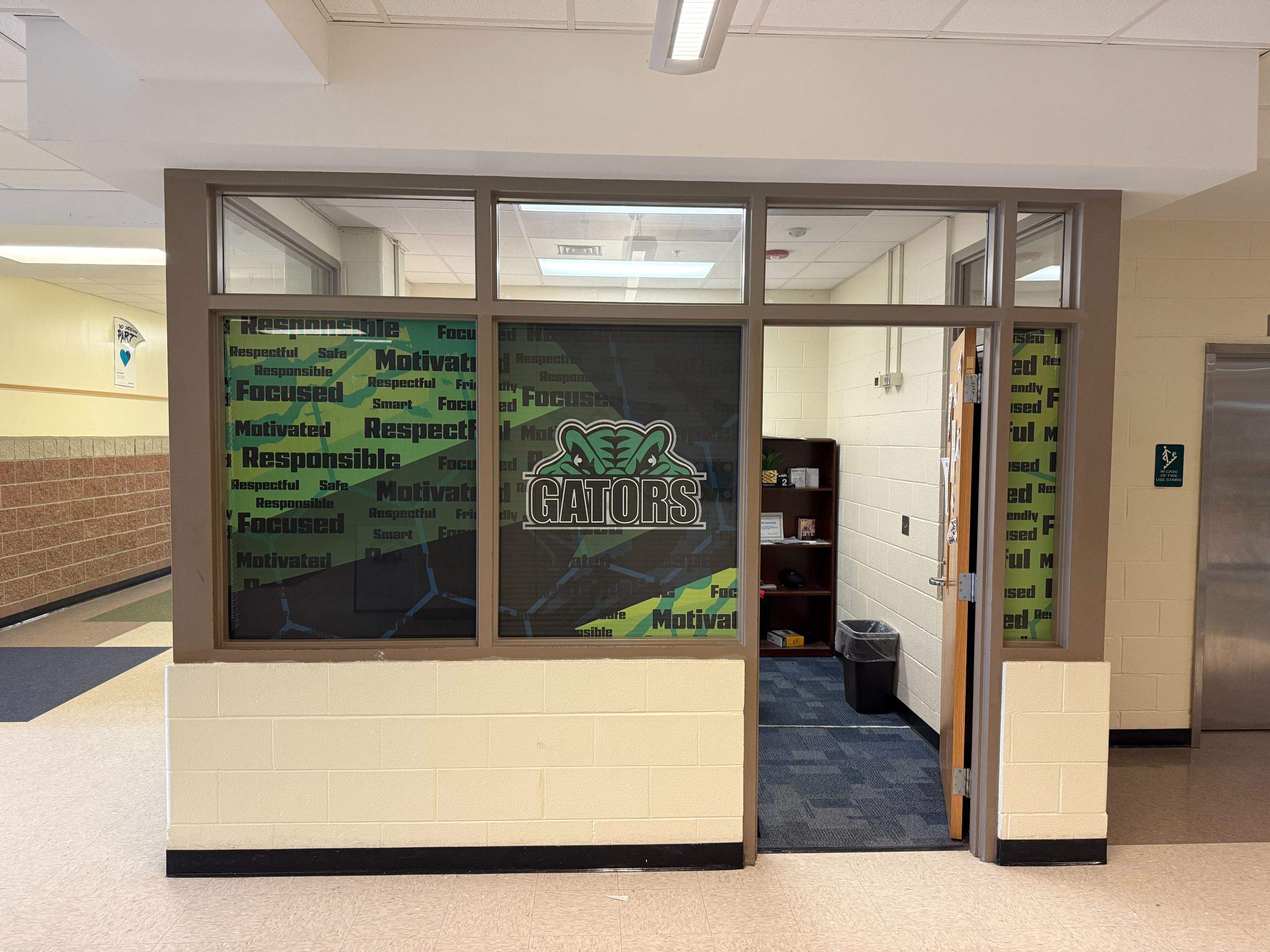 Whitewater Middle School - Interior Window Safety/Privacy Film Installation by QC Signs and Graphics