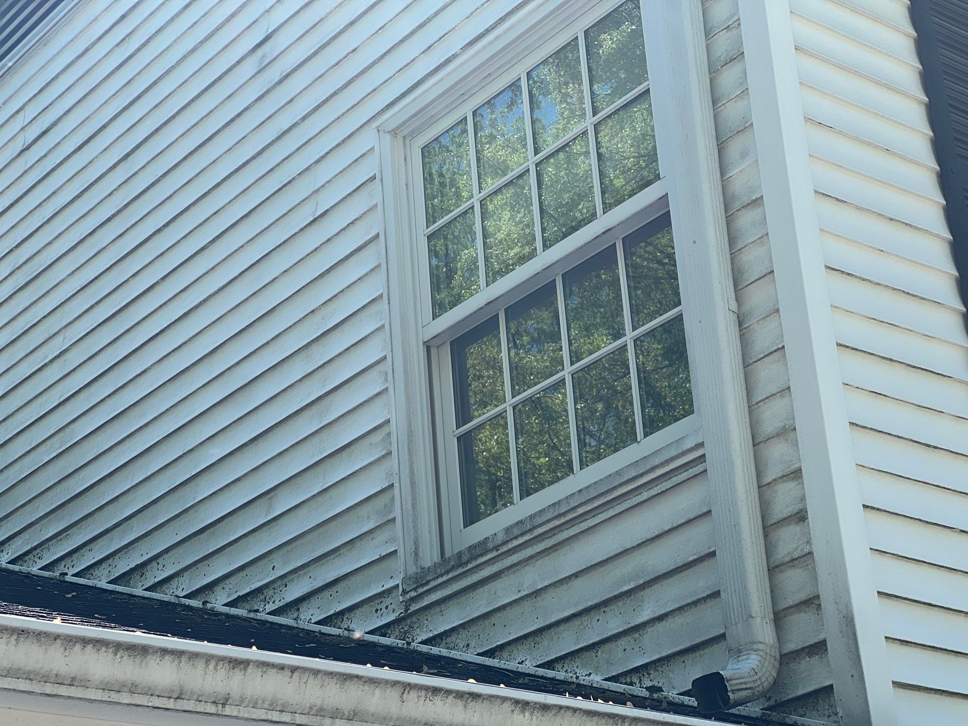 Housewashing  using Algaecide, soft wash soap by Northern Power Washing LLC.