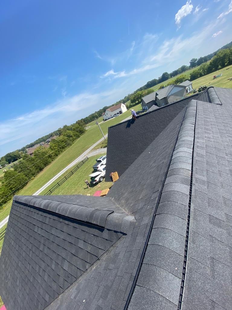 Residential Roofing Installation using Tamko Heritage AR with Standing Seam Metal Porch by Undersun Roofing 