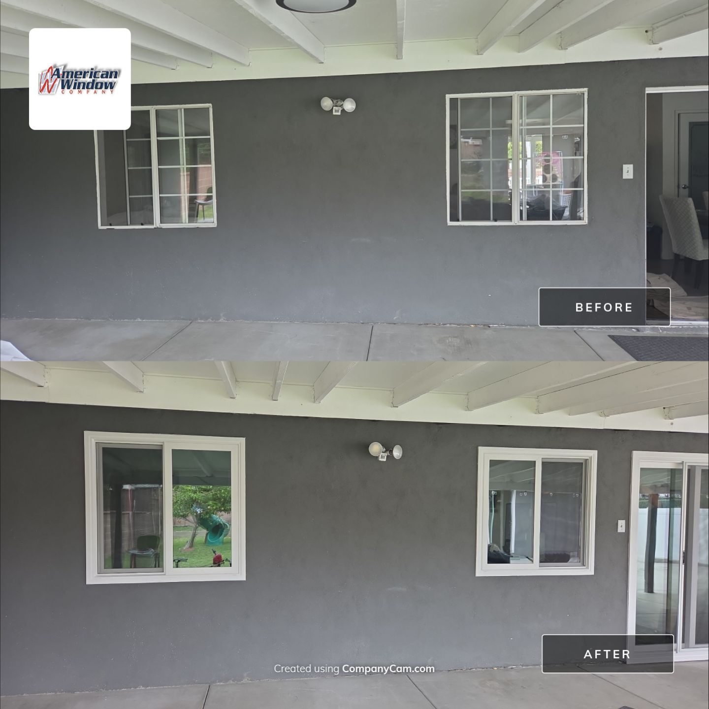 Milgard Tuscany window installation in Whittier, CA by American Window Company