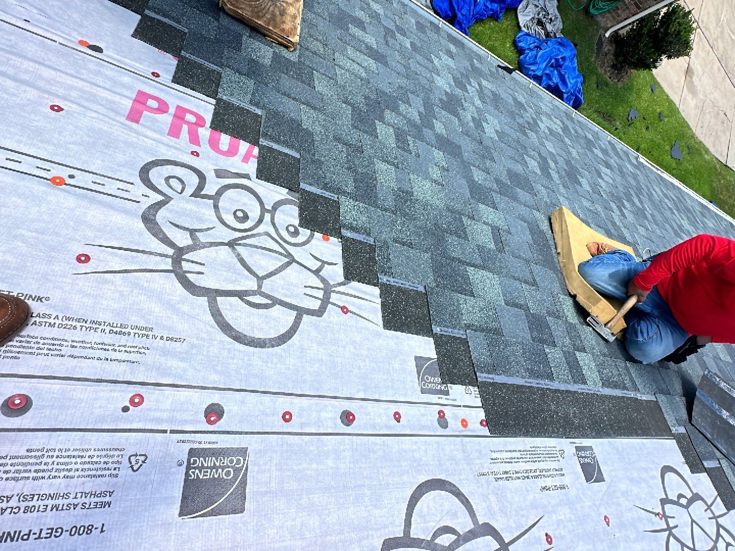 Residential Roofing Installation using Owen's Corning Duration (Lifetime) Shingles by Roof Repair Company