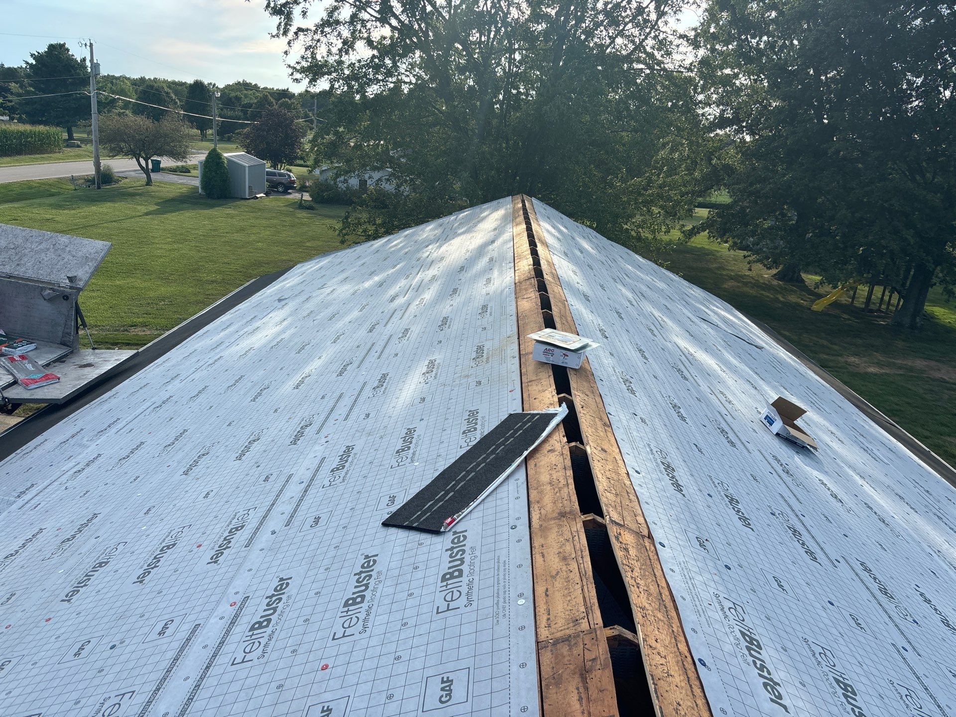 Residential Roofing Installation using Timberline UHDZ Shingles - Pewter Gray by RoofX 