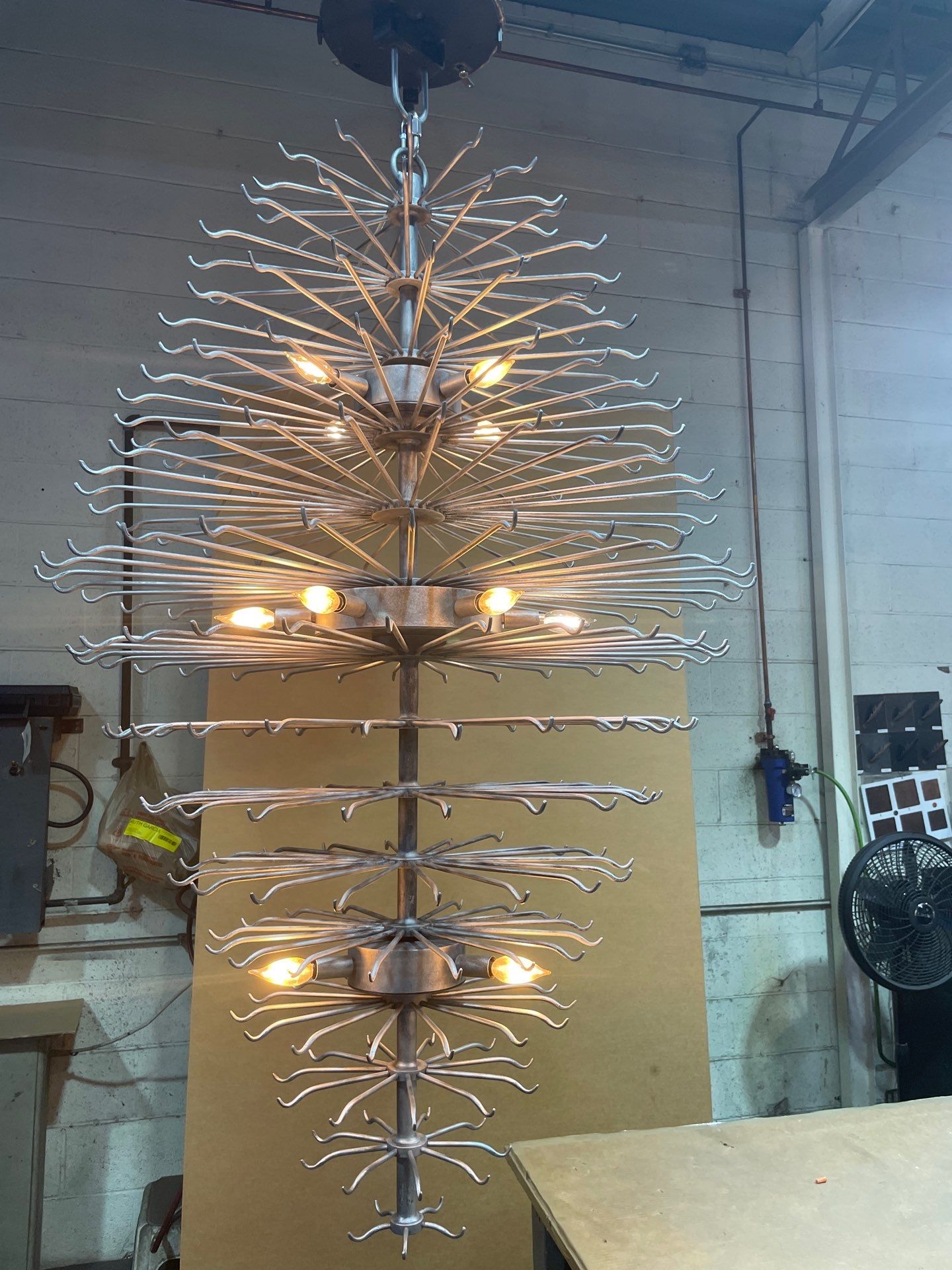 Custom Agate Chandelier and Sconce Lighting Installation by Solara Custom Living