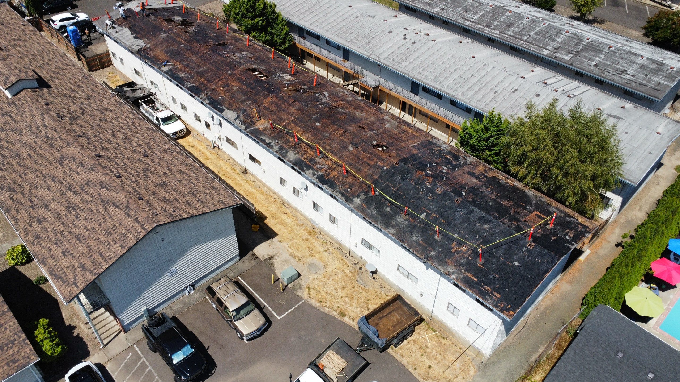 Commercial Flat Roof Installation using GAF 60Mil TPO  by Orezona Building & Roofing Company, Inc.