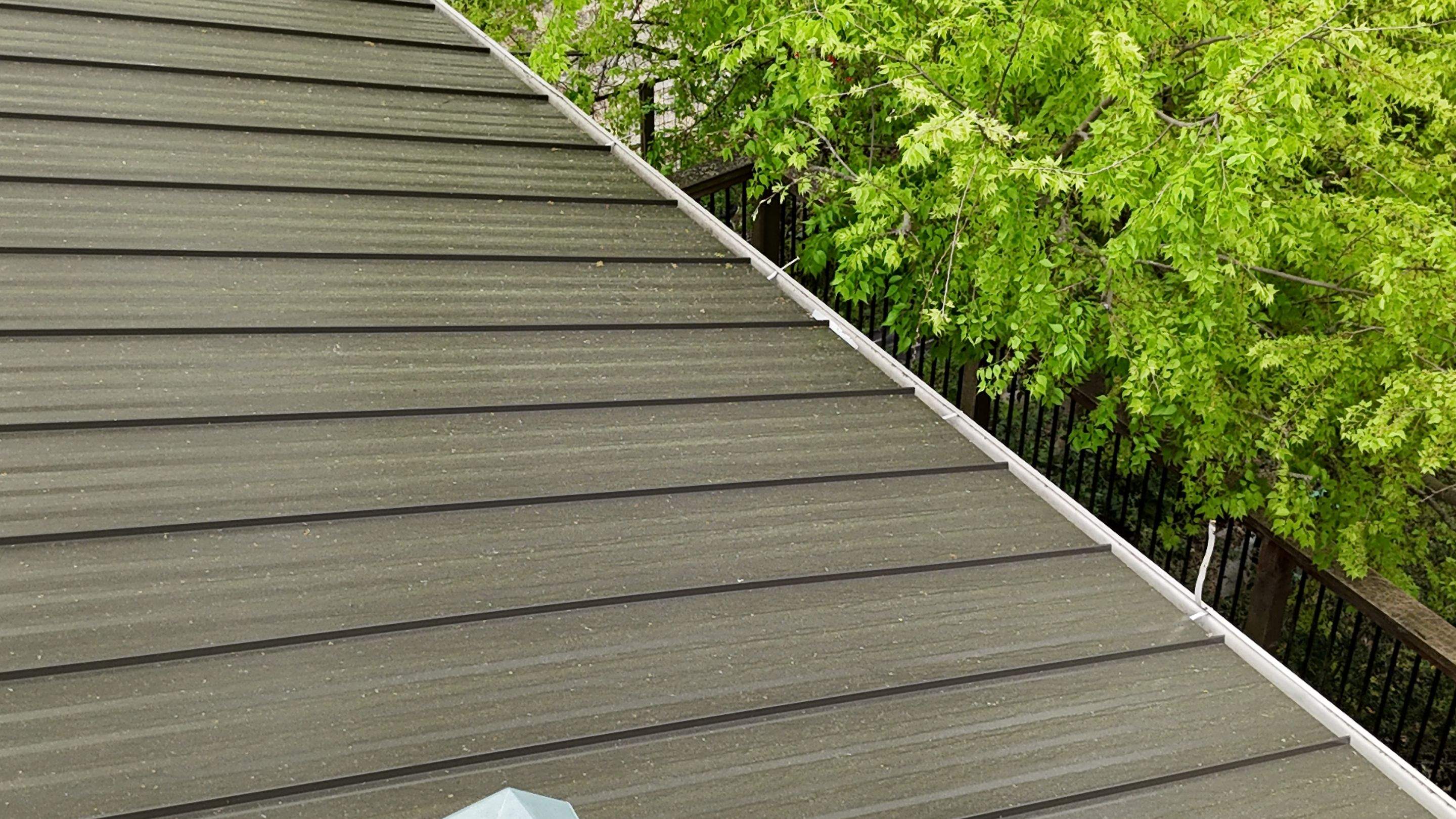 Dark Bronze - L&A Standing Seam with Striations by RoofsOnly.com