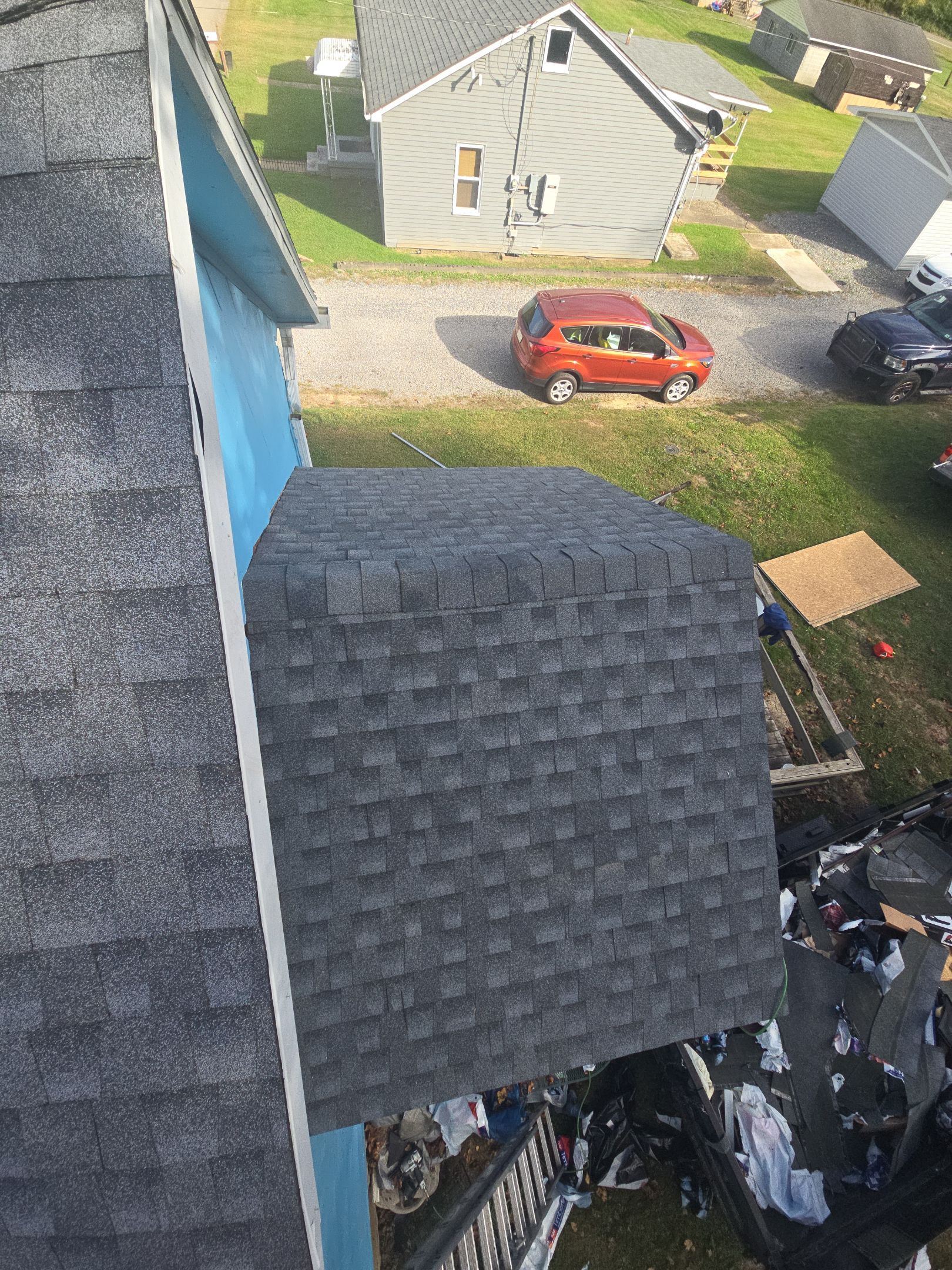 Residential Roofing Installation using GAF Timberline HDZ Oyster Grey by Rainstoppers Roofing