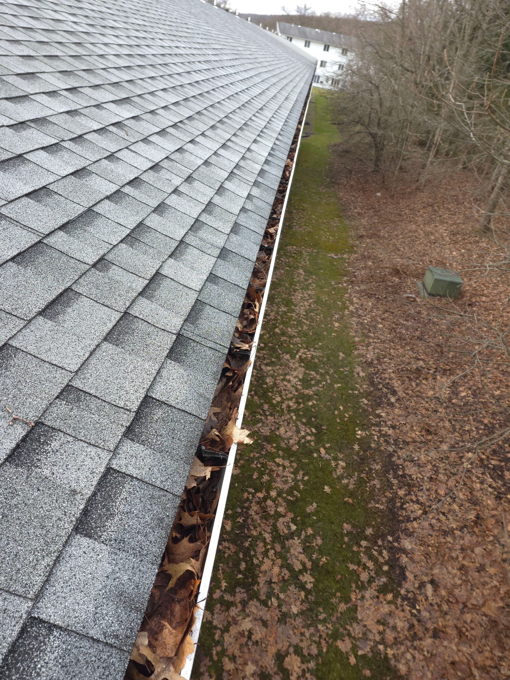 HOA gutter cleaning before photo