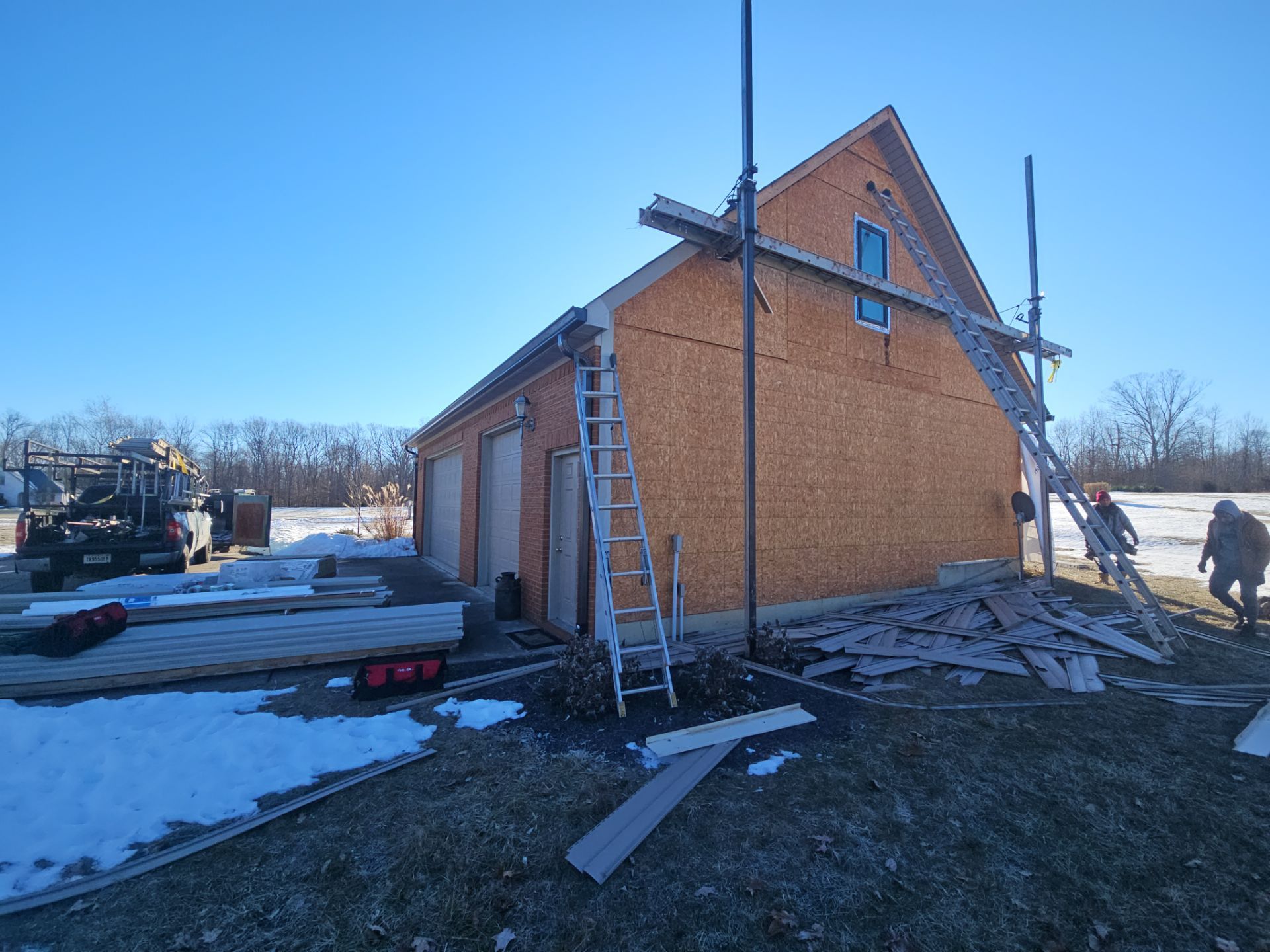 Siding Installation using James Hardie Board & Batten and James Hardie Shakes by Koontz Construction