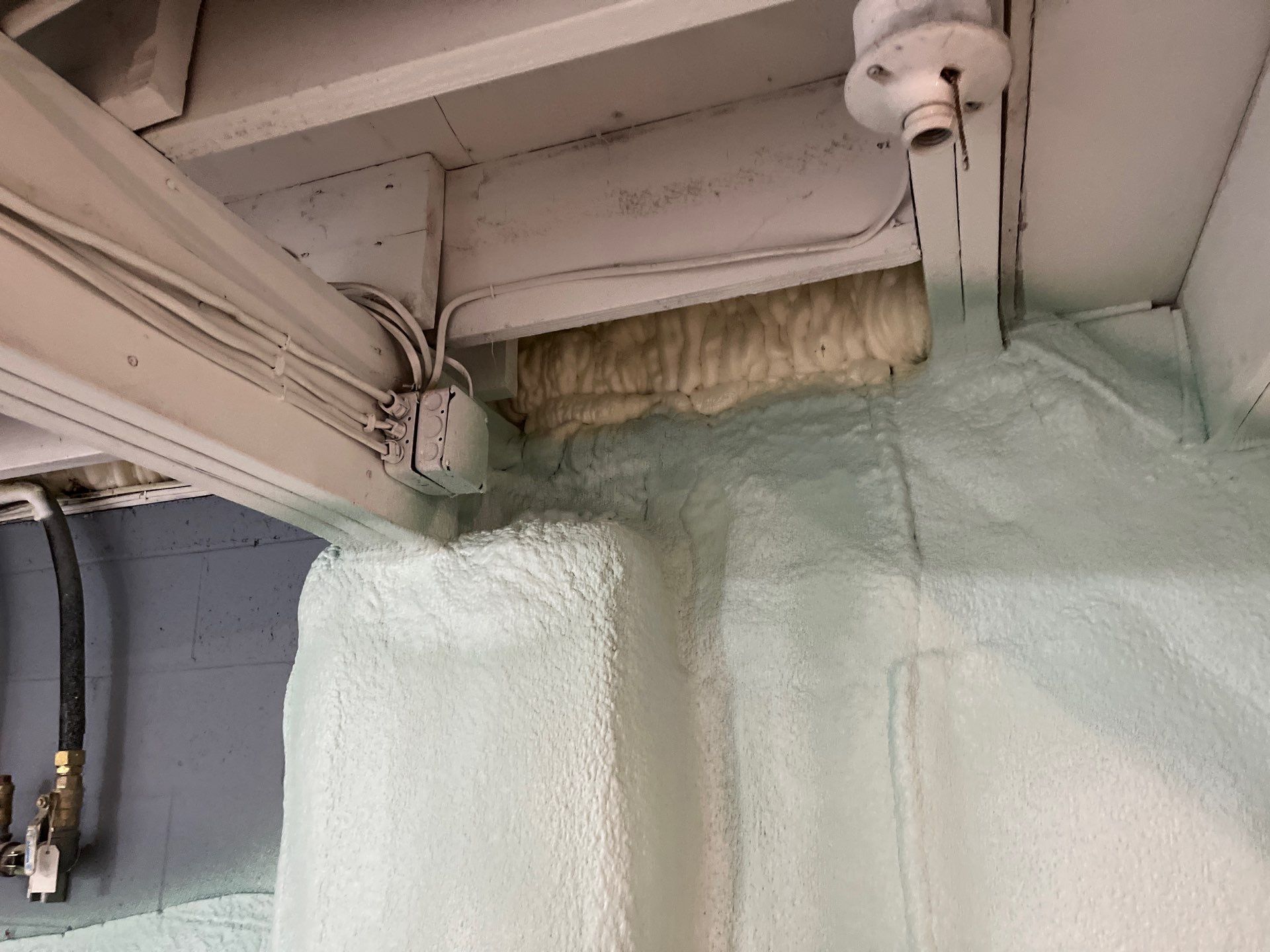 Basement Exterior Walls using Closed Cell Spray Foam by NYS Foam & Energy