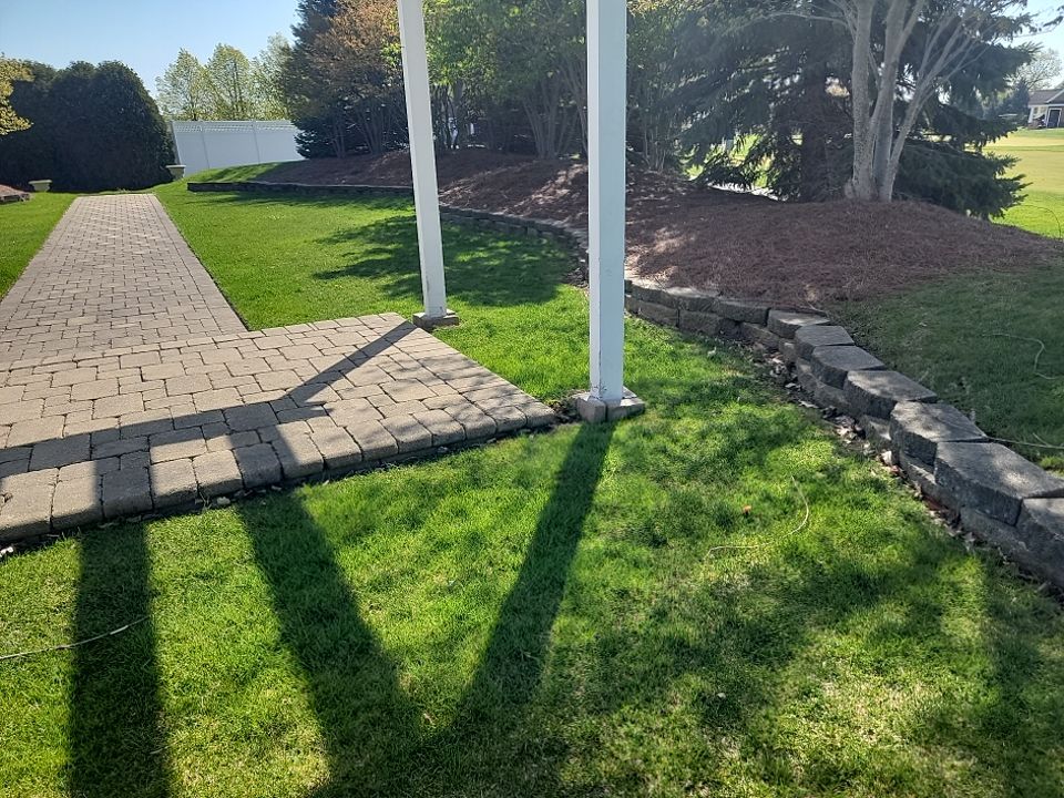 Wheaton, IL brick paver cleaning. by Northern Power Washing LLC.