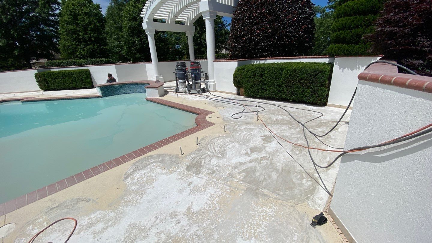 Pool Deck using Mount Everest by Select Painting, Coatings & Garage Cabinets