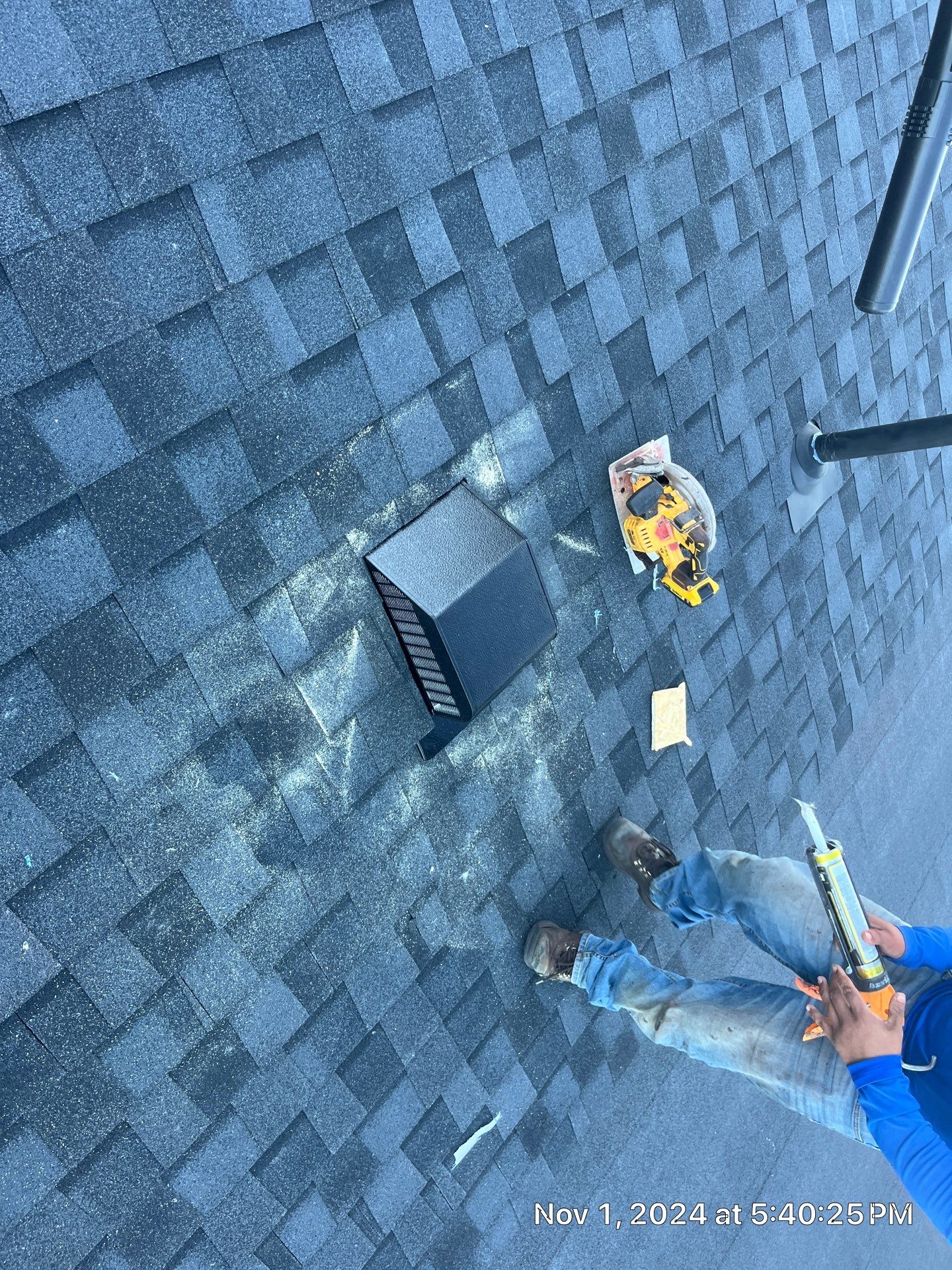 Residential Roofing Installation using Certainteed Landmark Pro Shingles blue by Fahey Roofing + Contracting